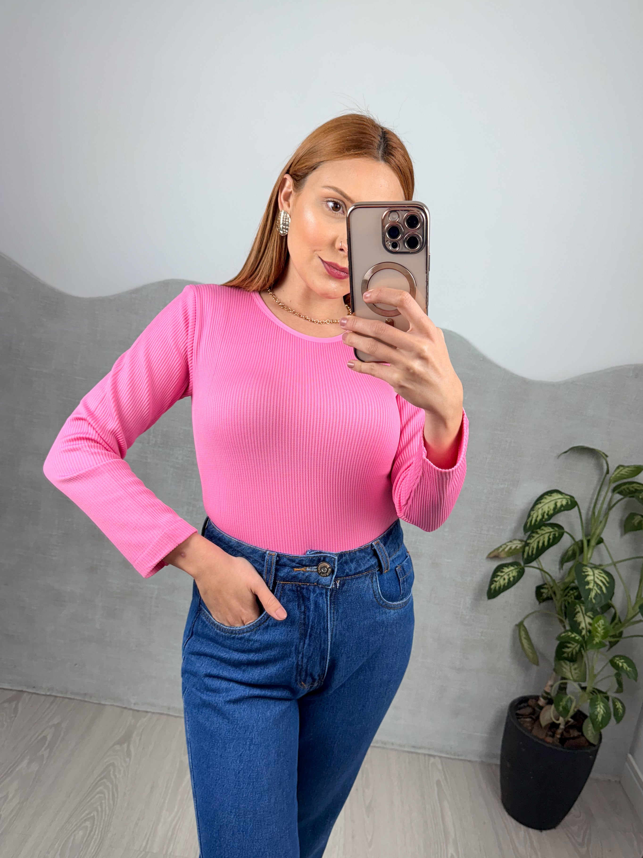 Blusa Térmica Canelada Peluciada Por Dentro