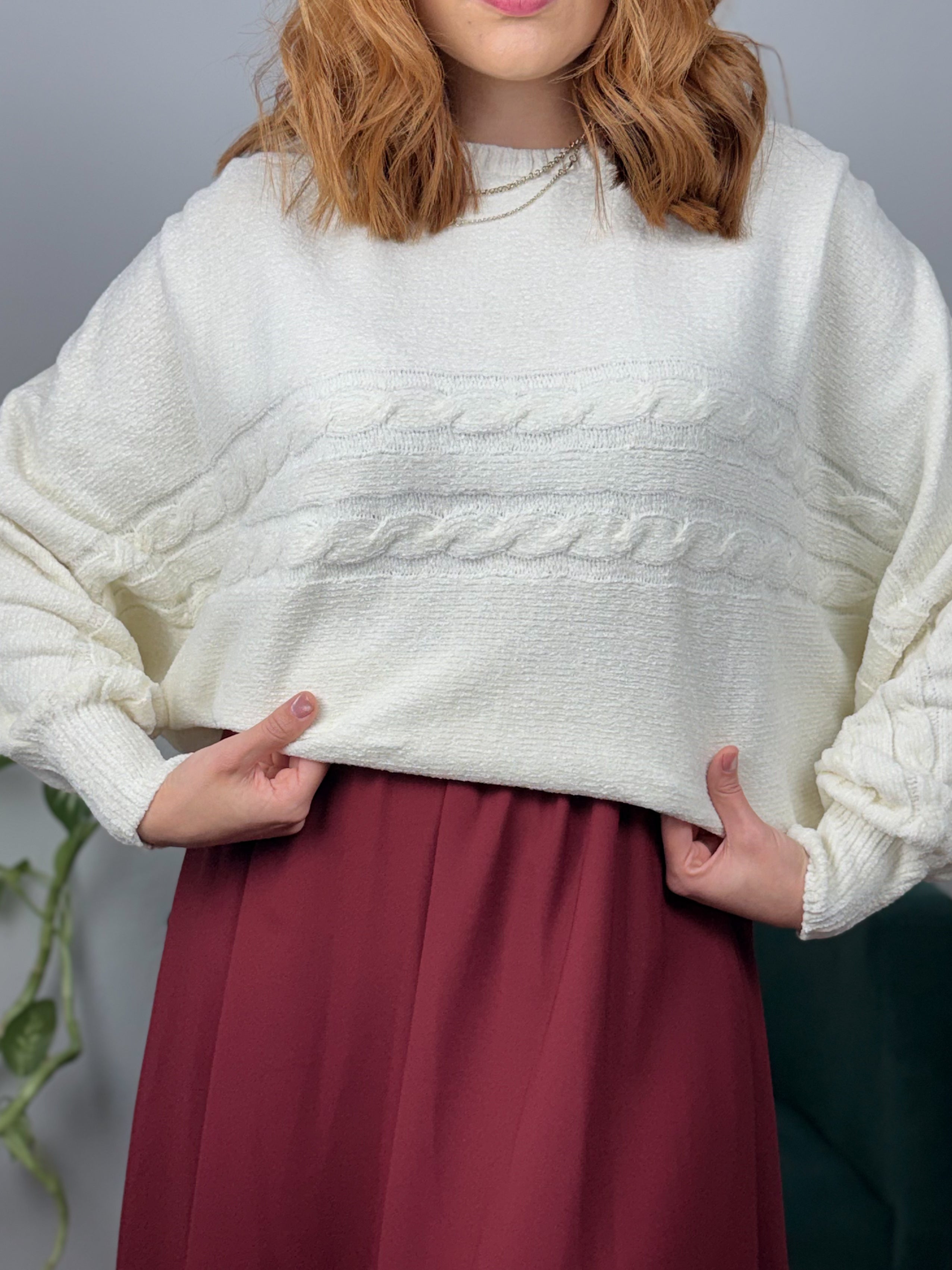 Blusa Tricot Chenille Morcego Dallas
