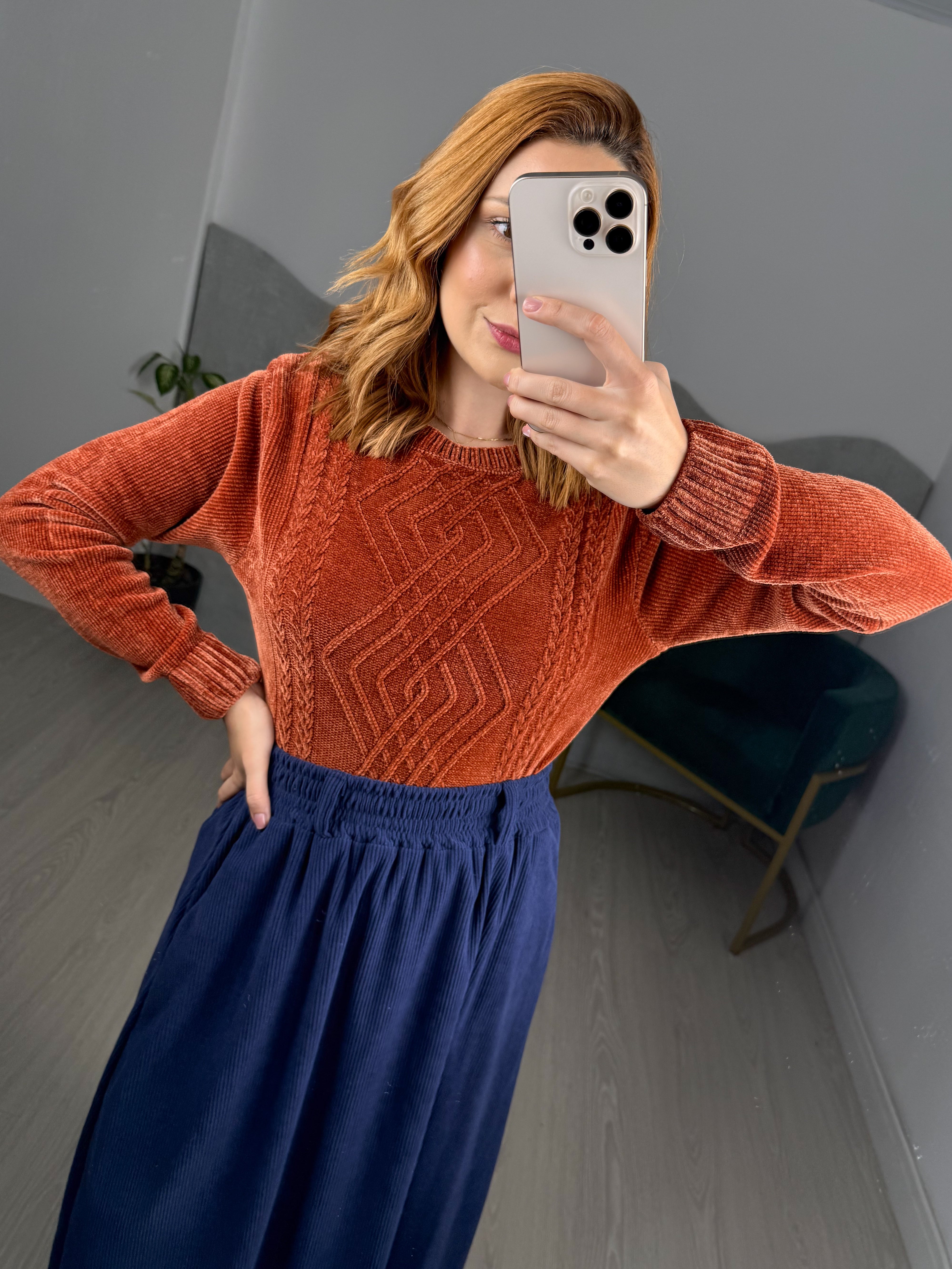 Blusa Tricot Chenille Trançada