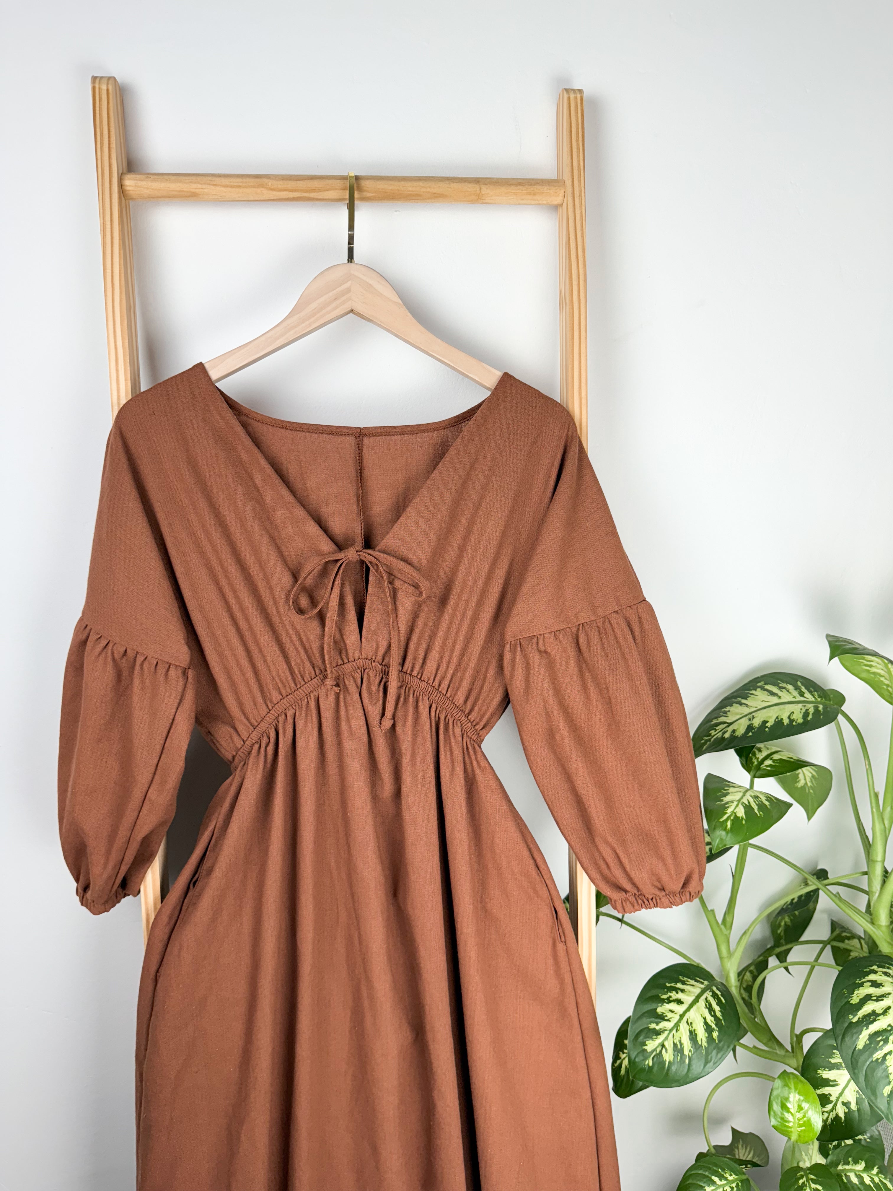 Vestido de Linho Mel