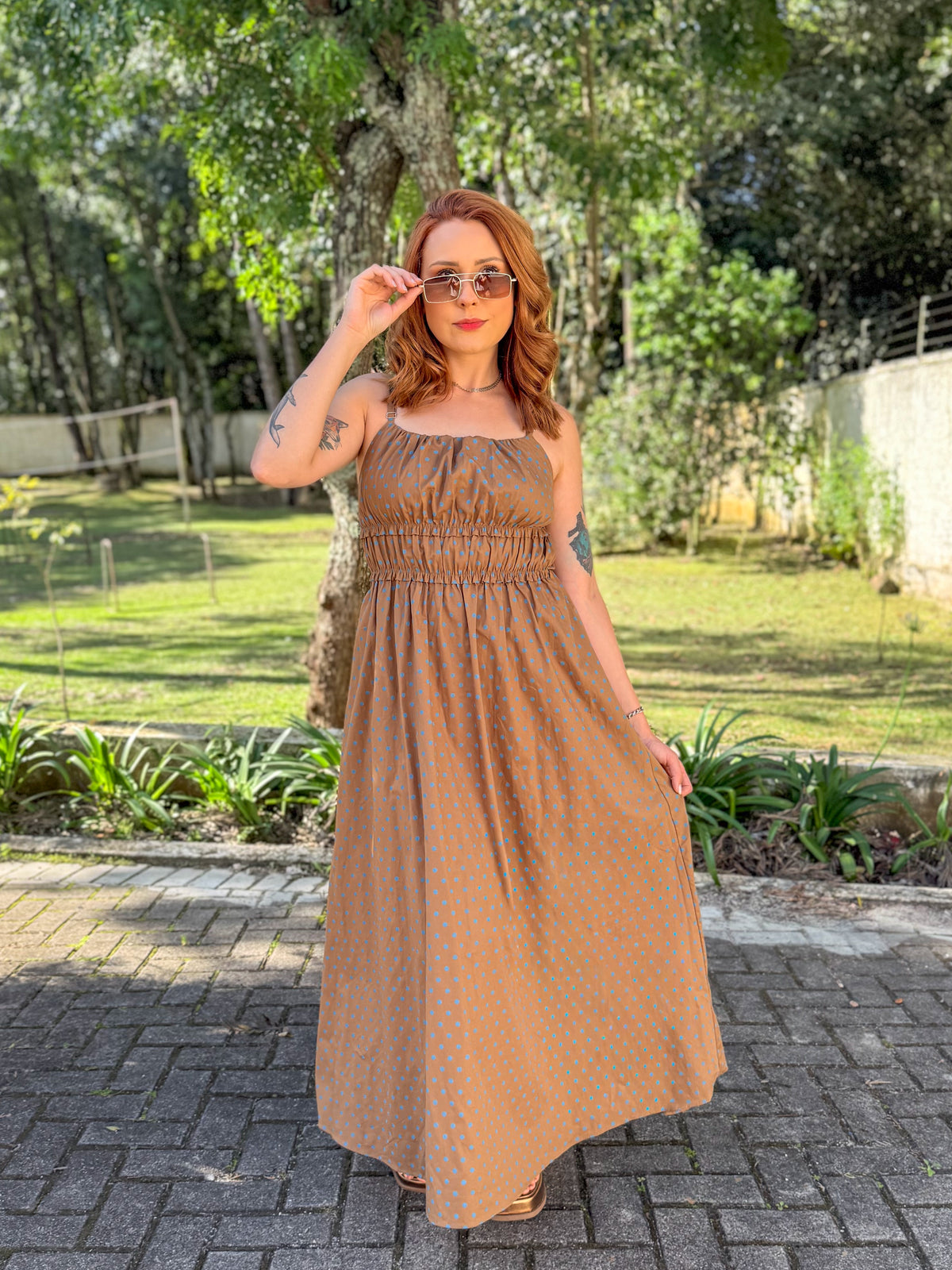 Vestido de Poá Cora