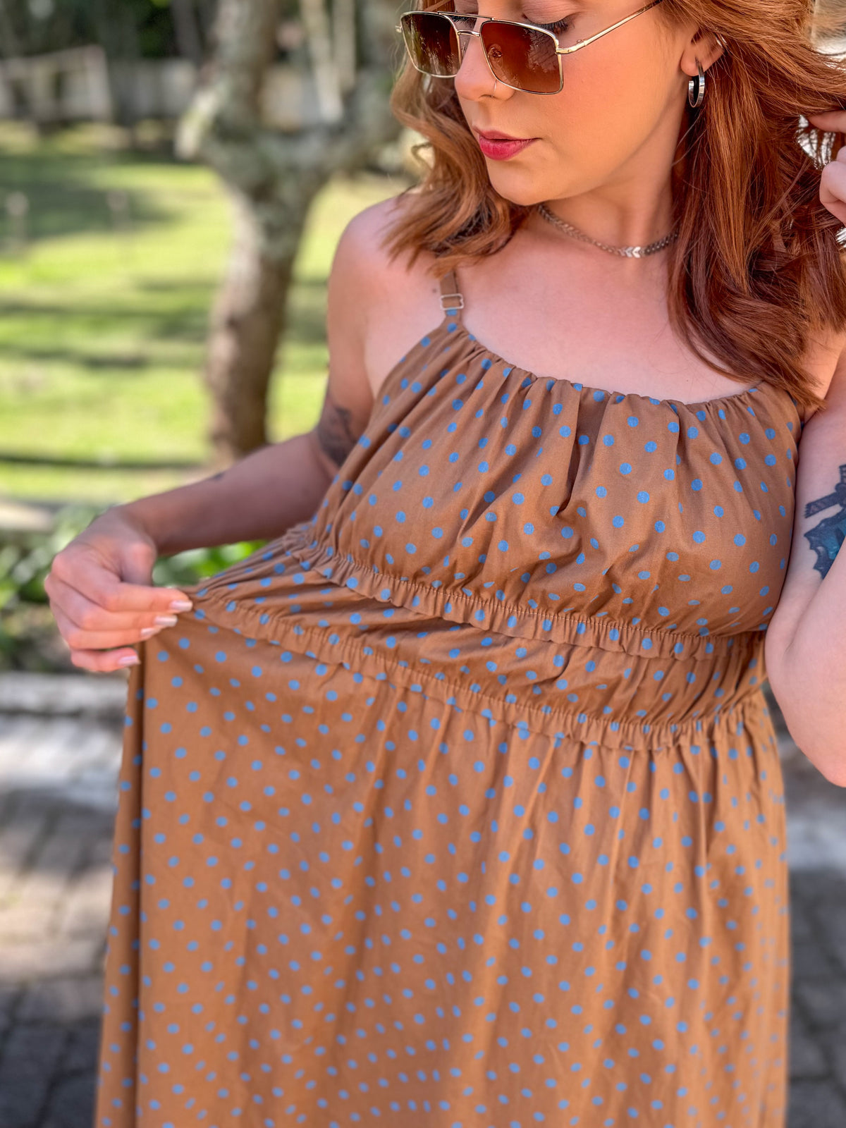 Vestido de Poá Cora
