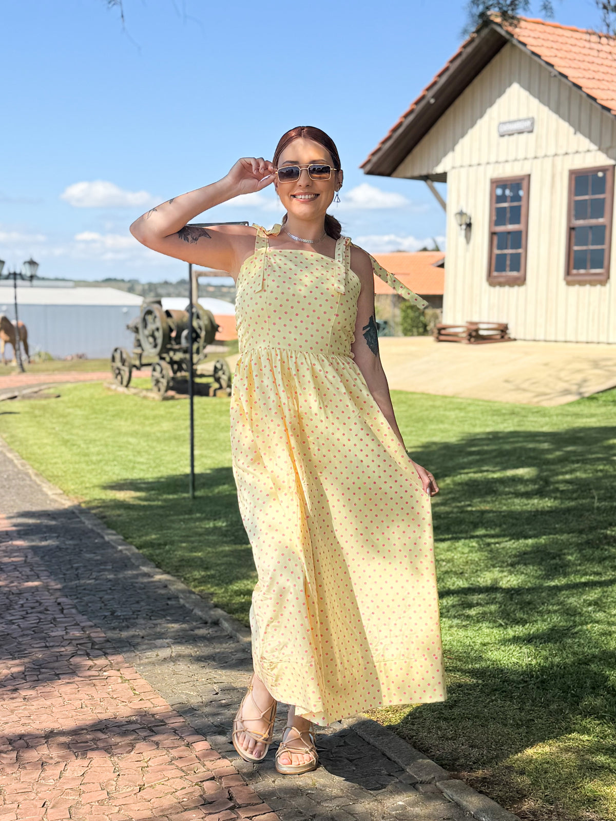 Vestido Poá Aline
