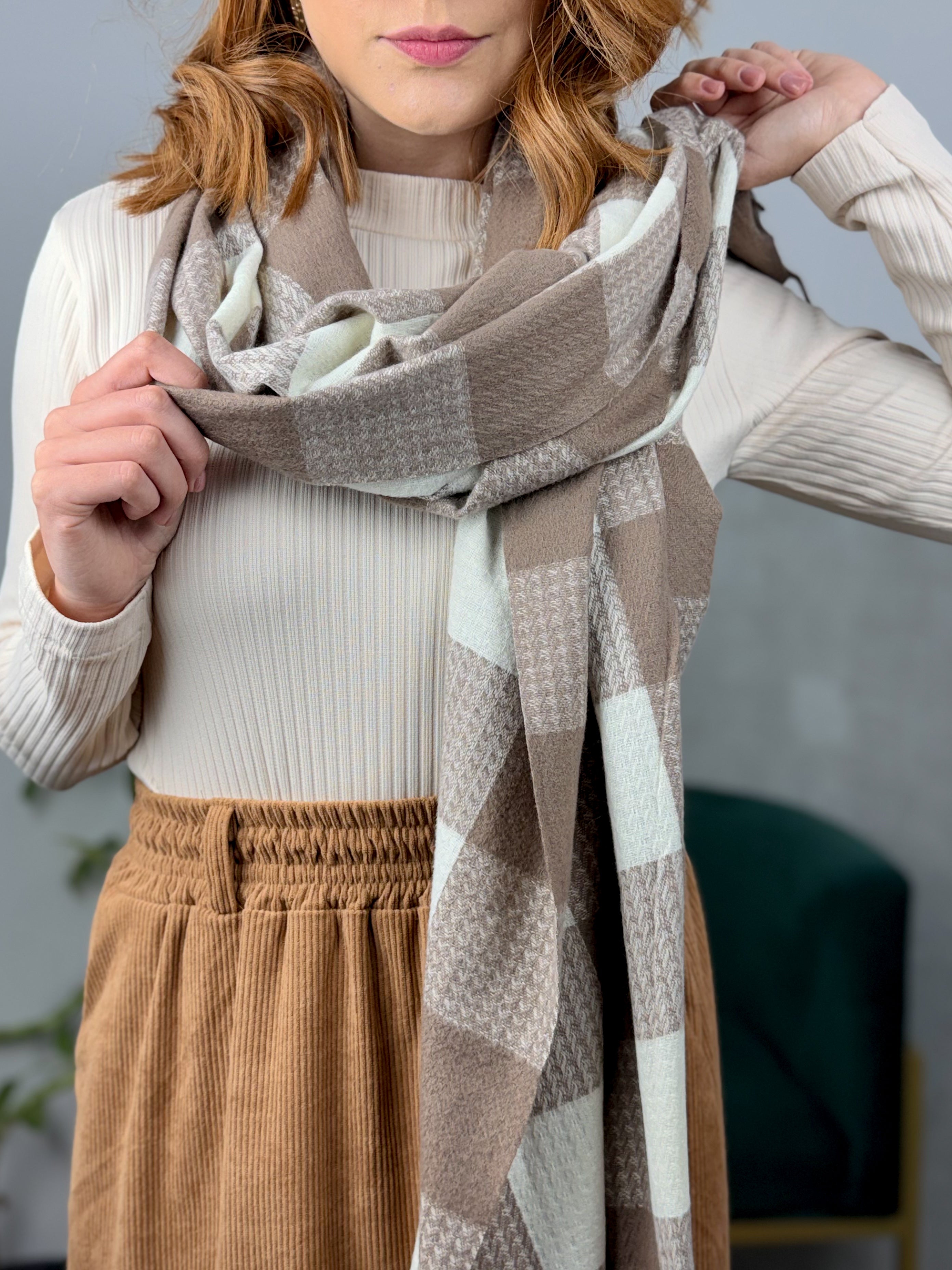 Cachecol Cashmere Xadrez