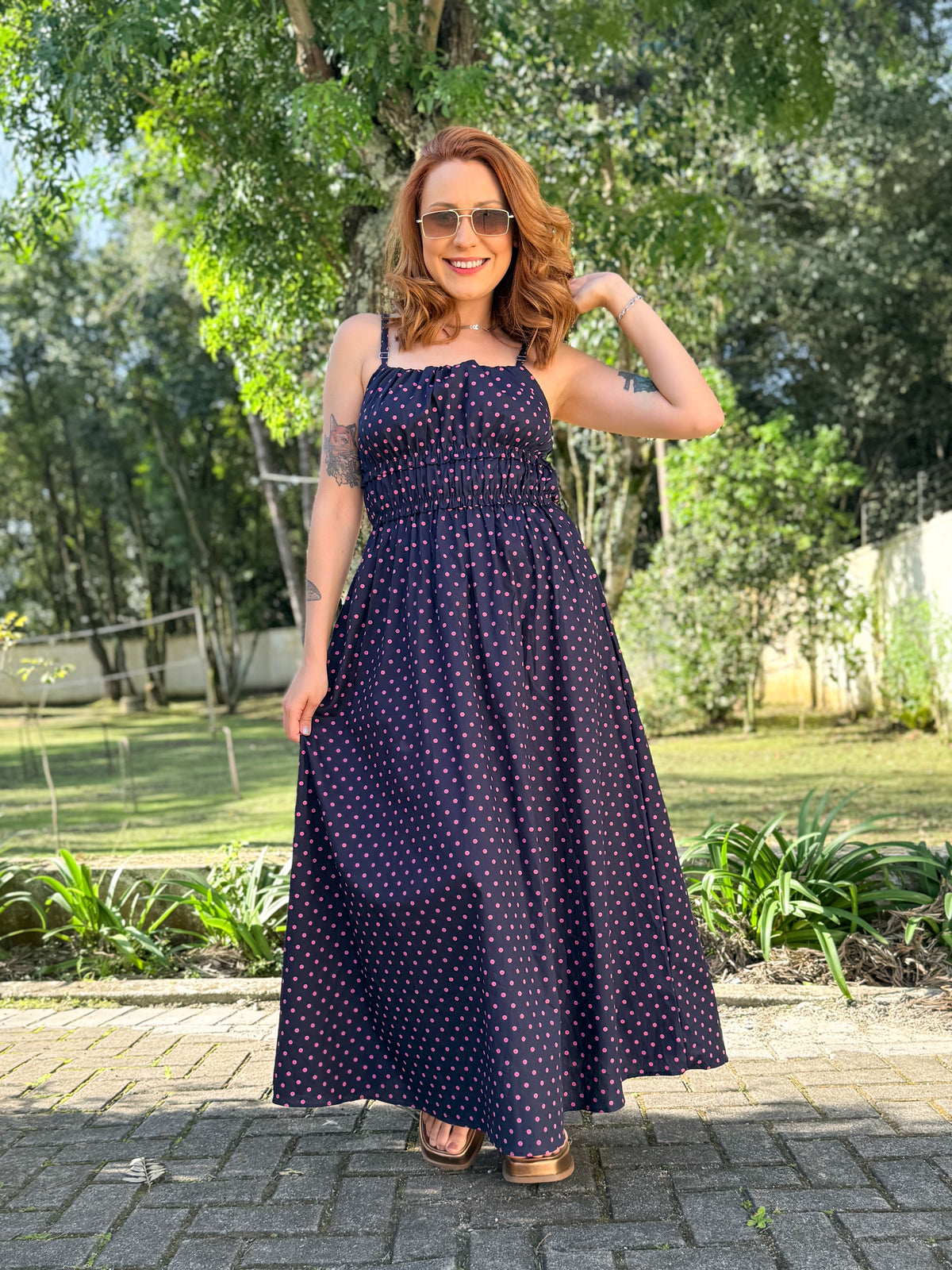 Vestido de Poá Cora