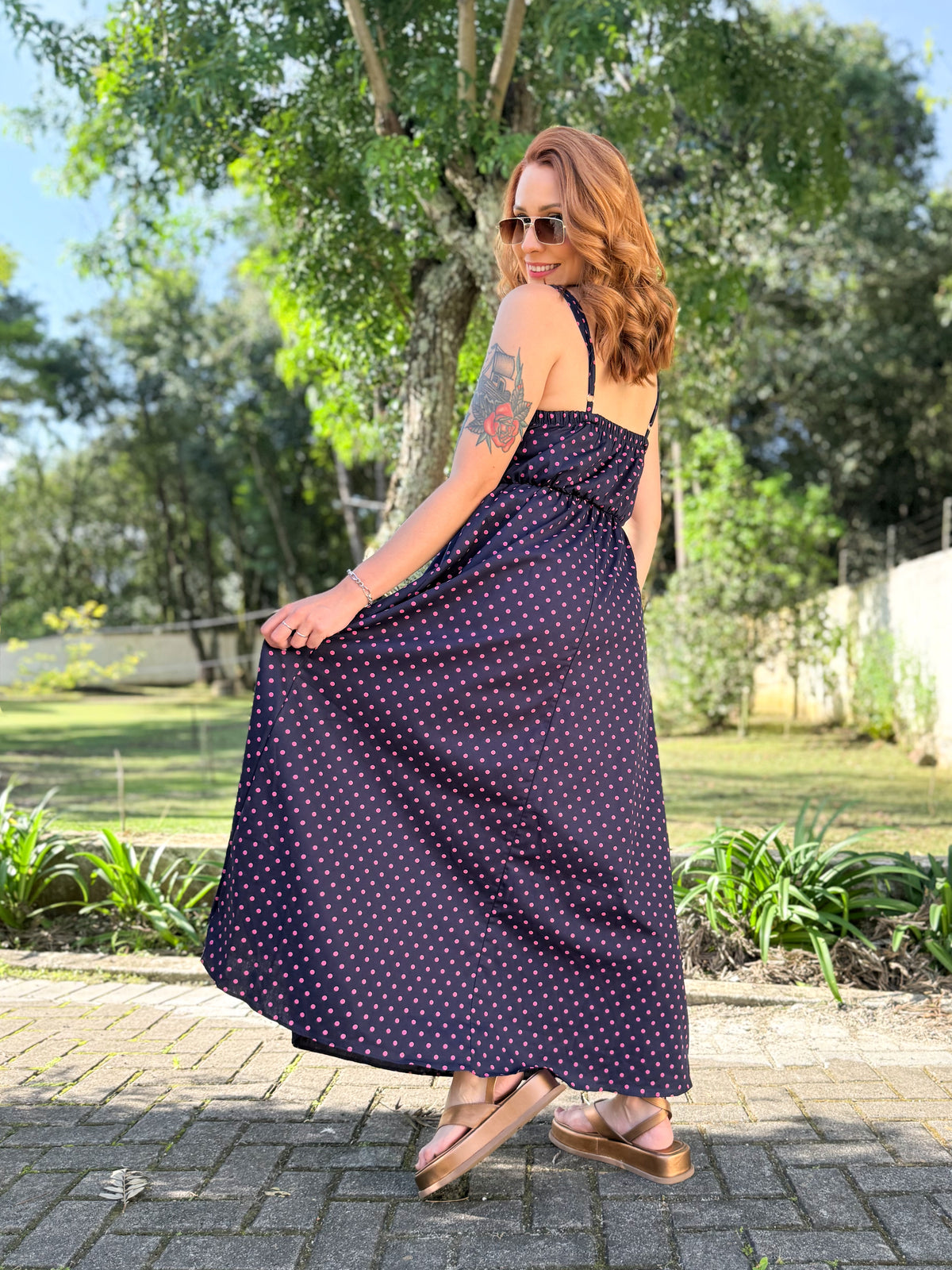 Vestido de Poá Cora