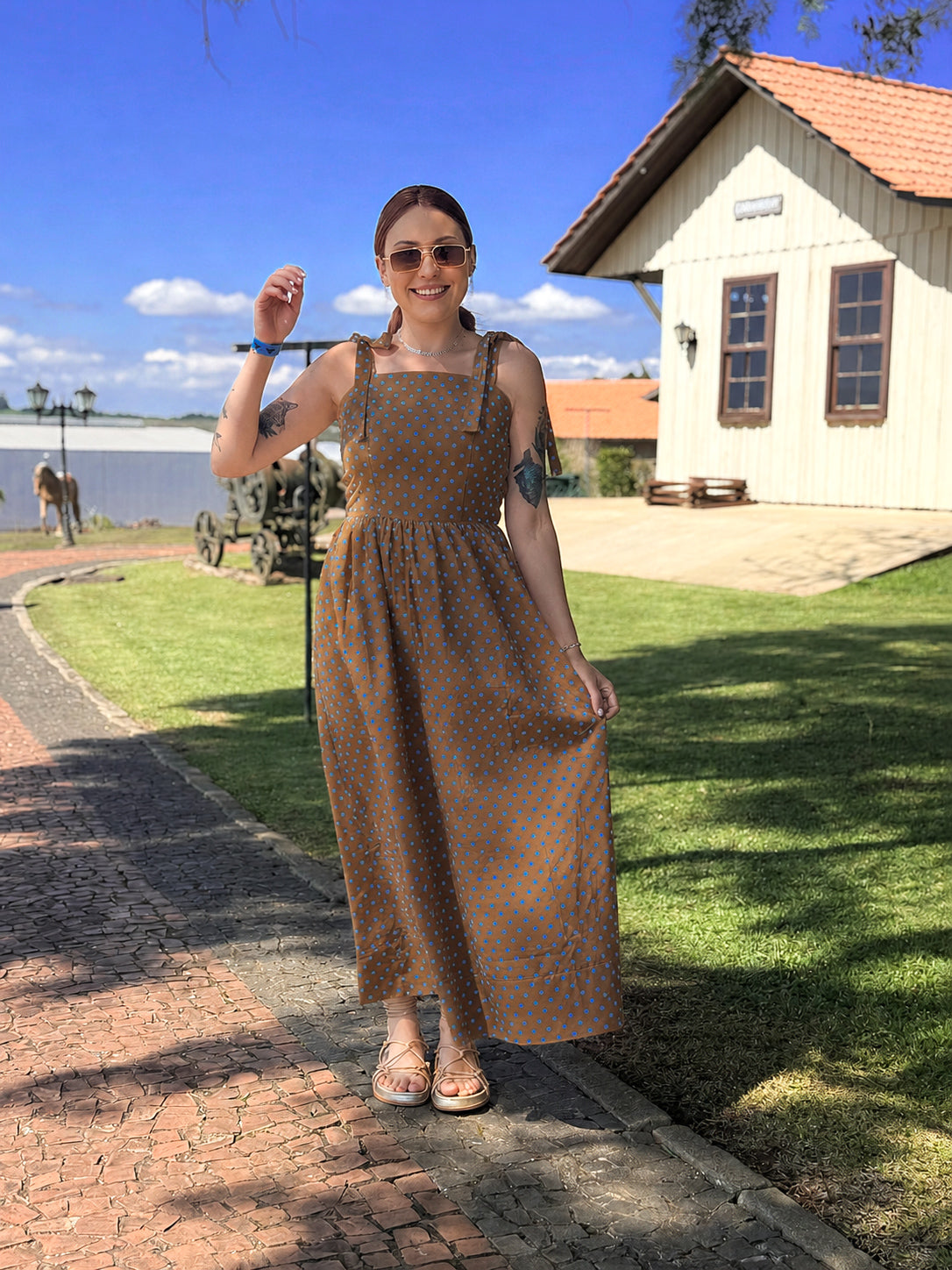 Vestido Poá Aline