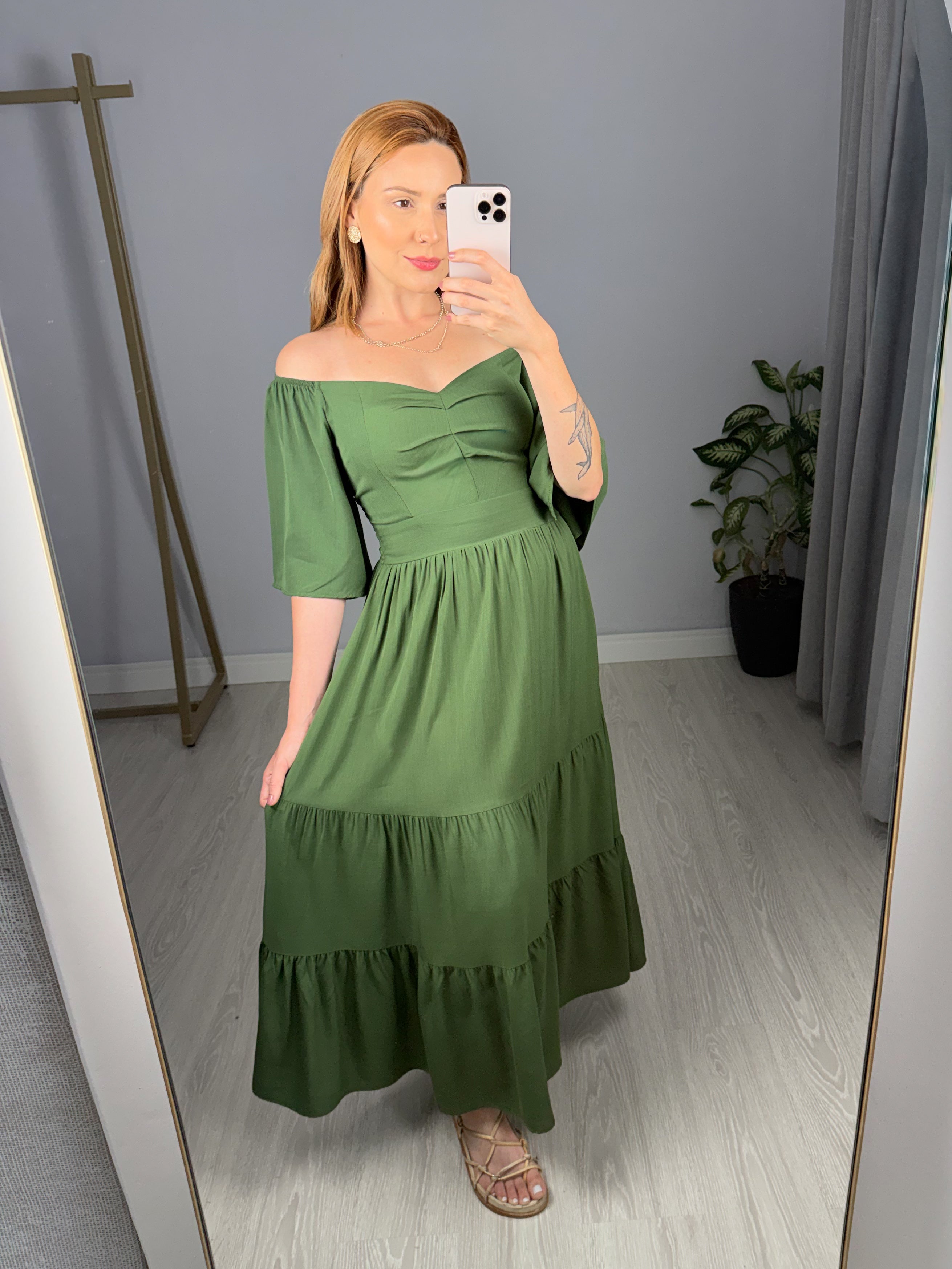 Vestido de Viscose Liso Ana