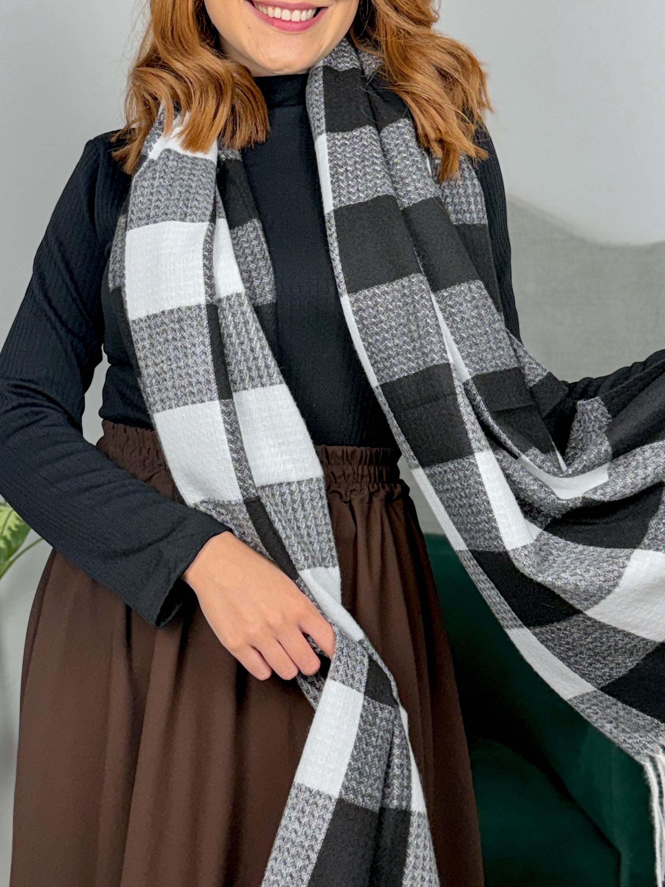 Cachecol Cashmere Xadrez