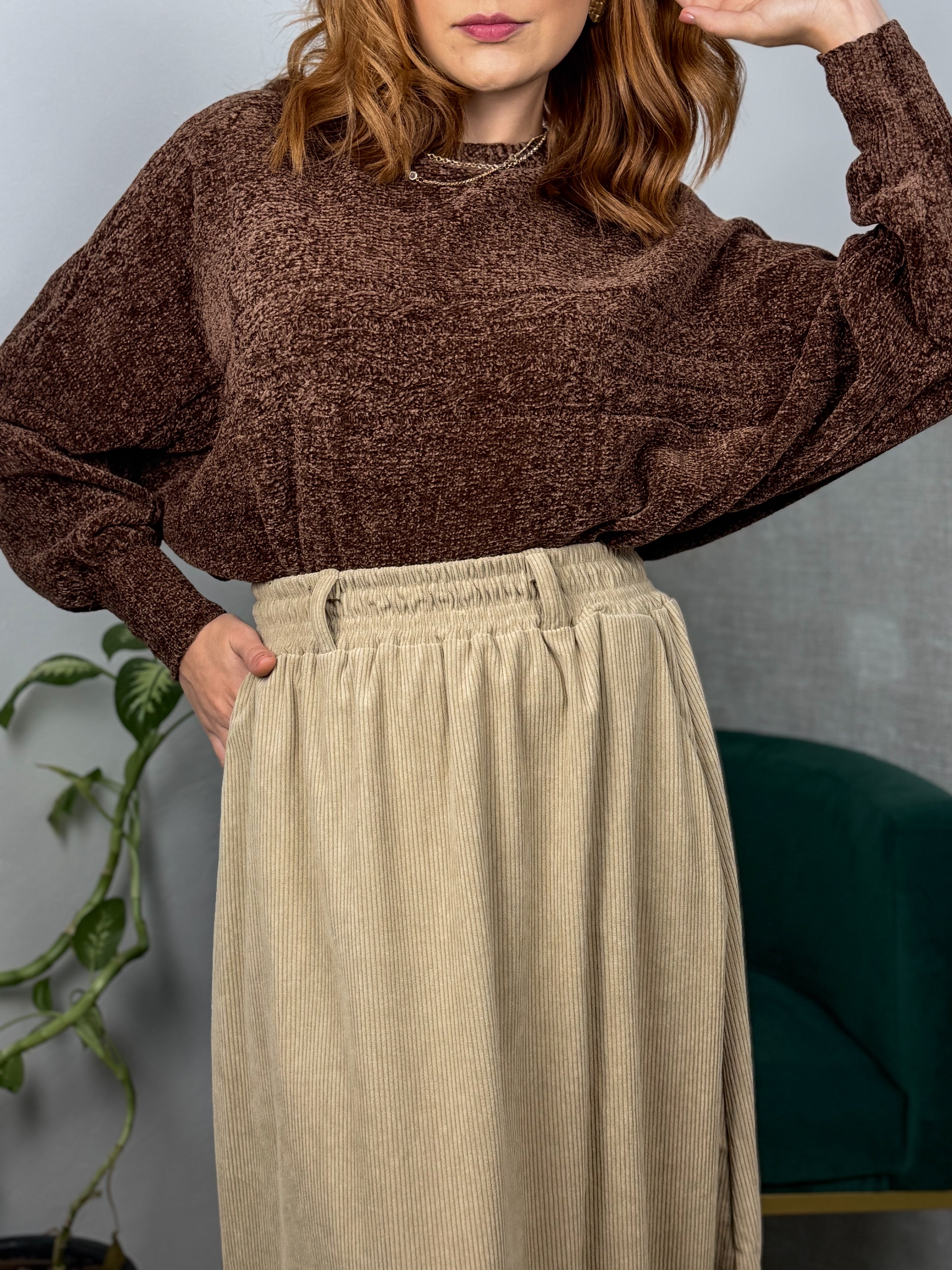 Blusa Tricot Chenille Morcego Dallas