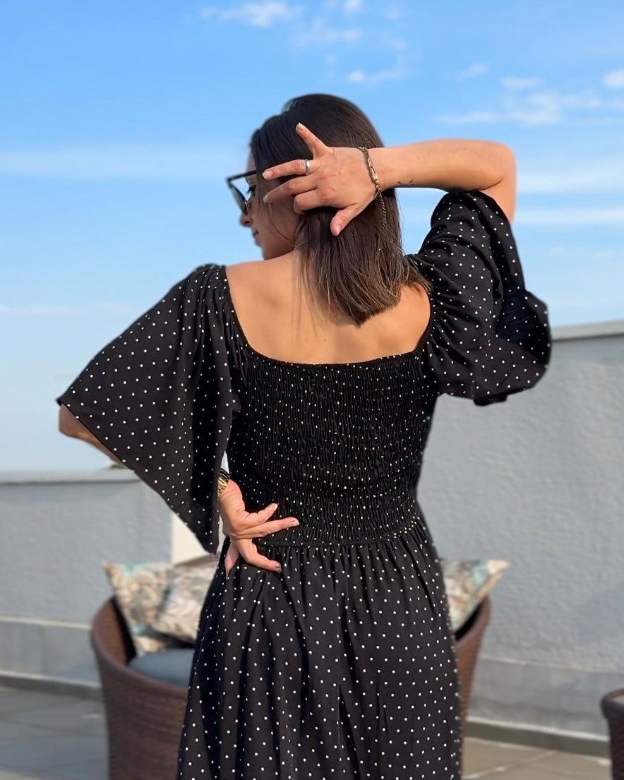 Vestido de Viscose Poá Ana