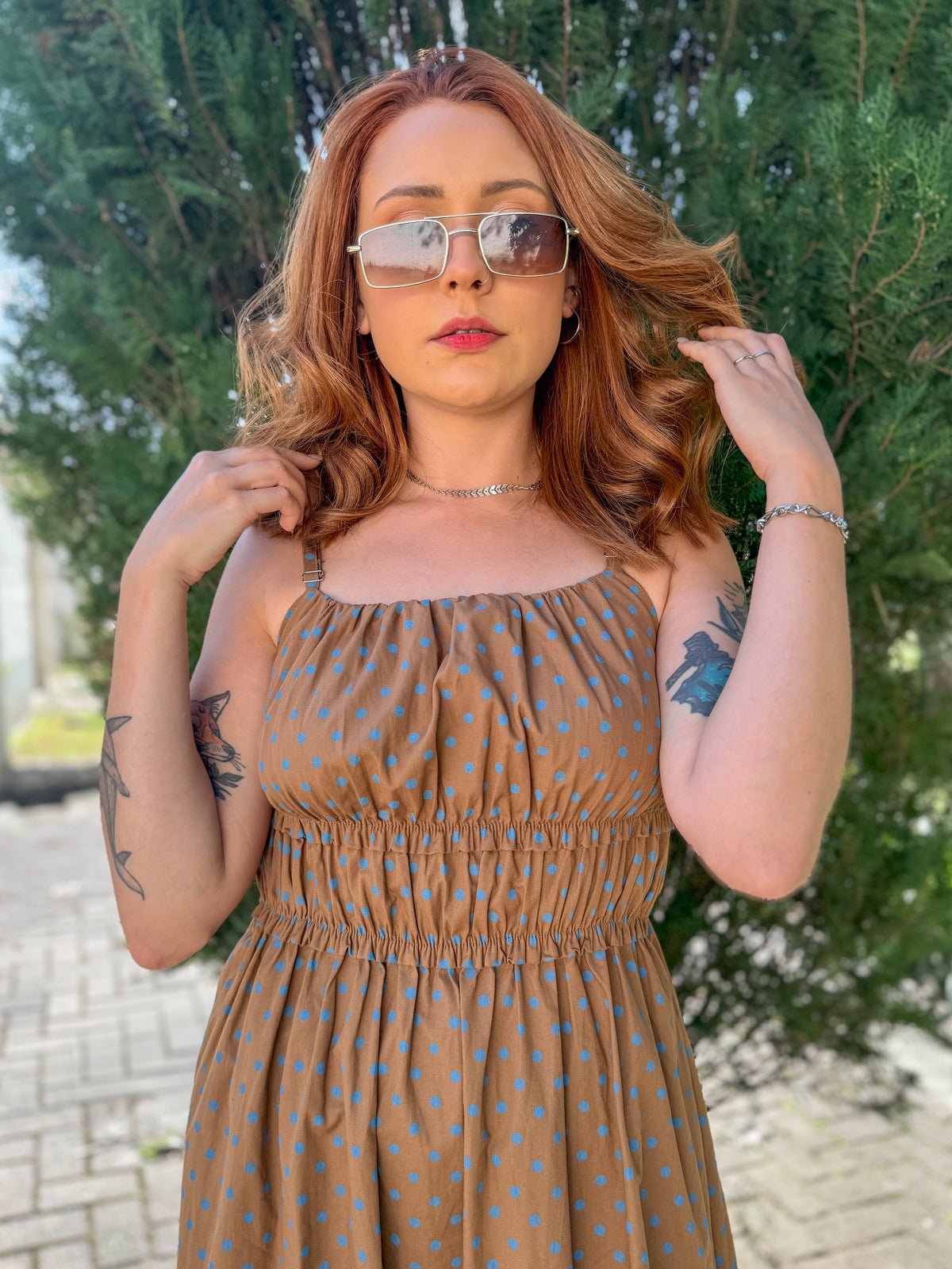 Vestido de Poá Cora