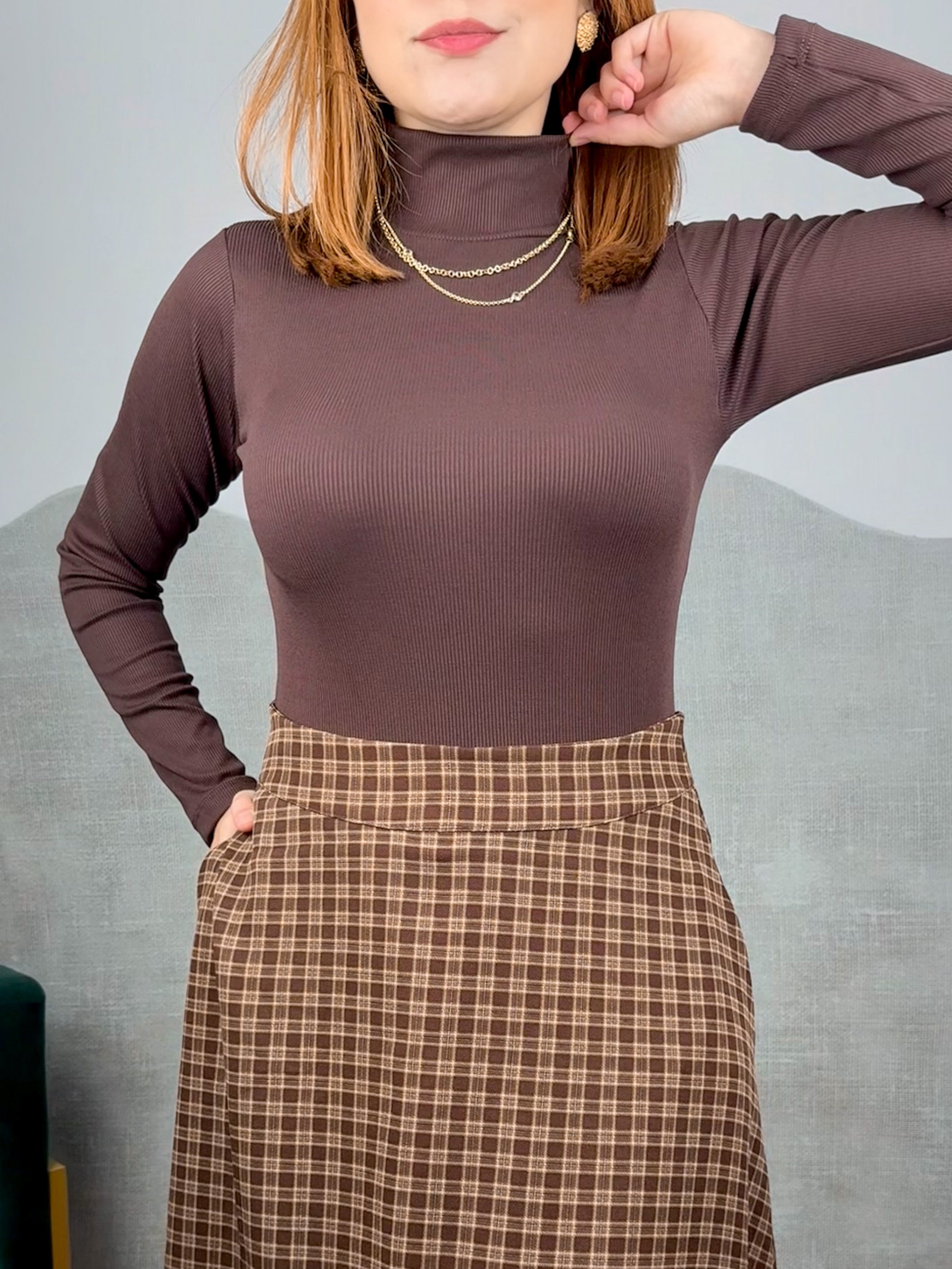 Blusa Térmica Canelada Gola Pisa
