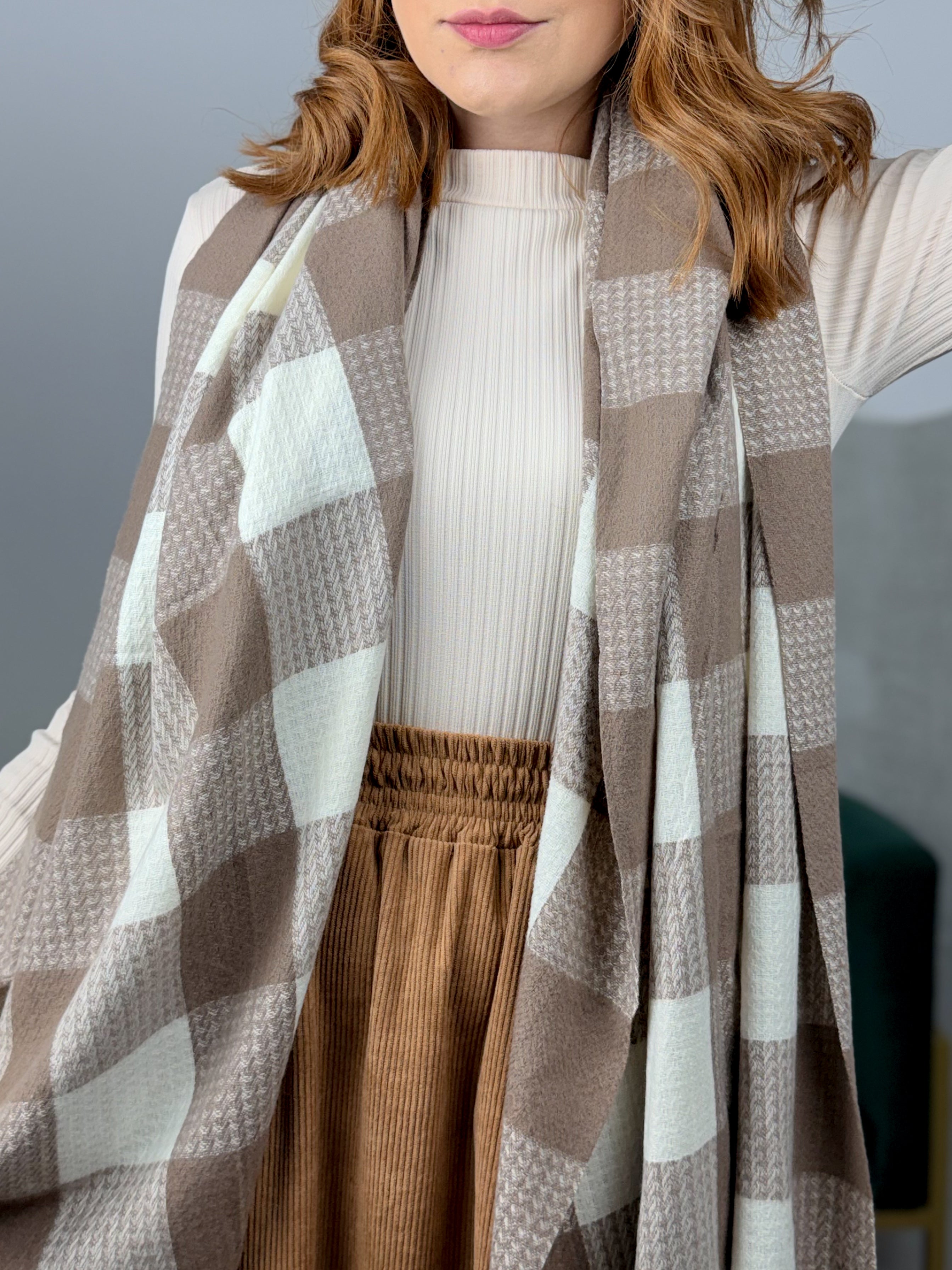 Cachecol Cashmere Xadrez
