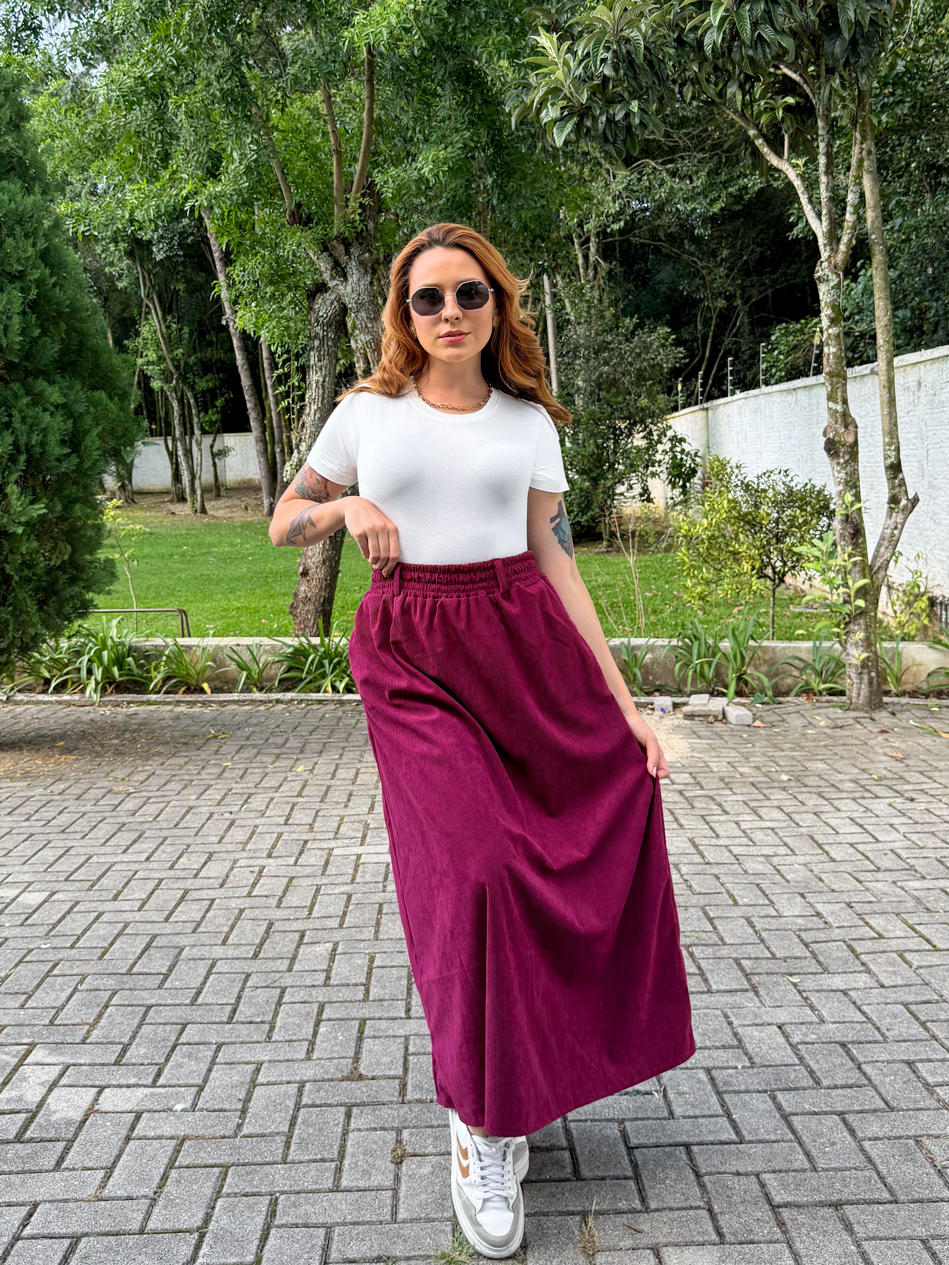 Saia Veludo Cotêle Bella
