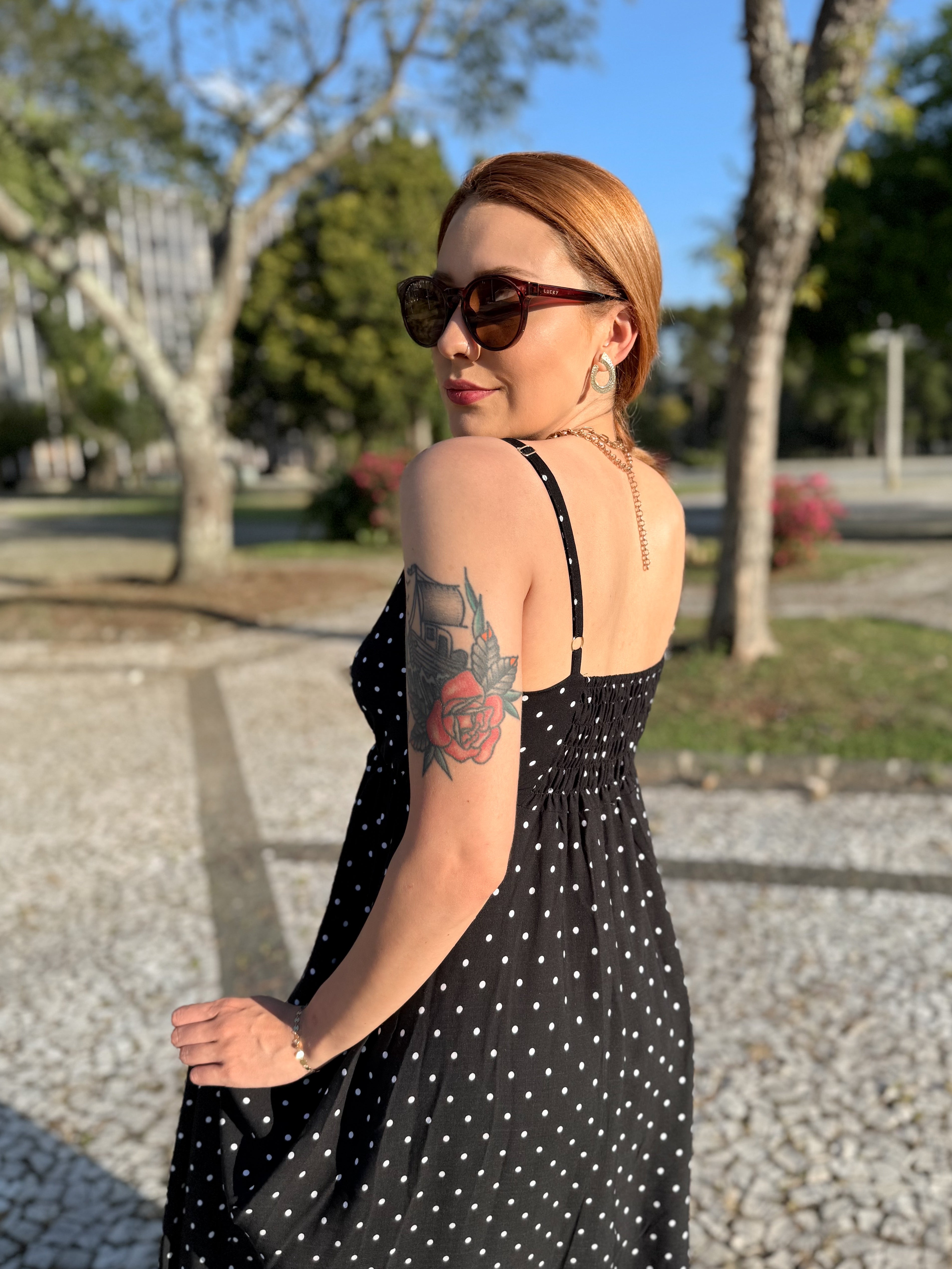 Vestido Longo de Poá Laura