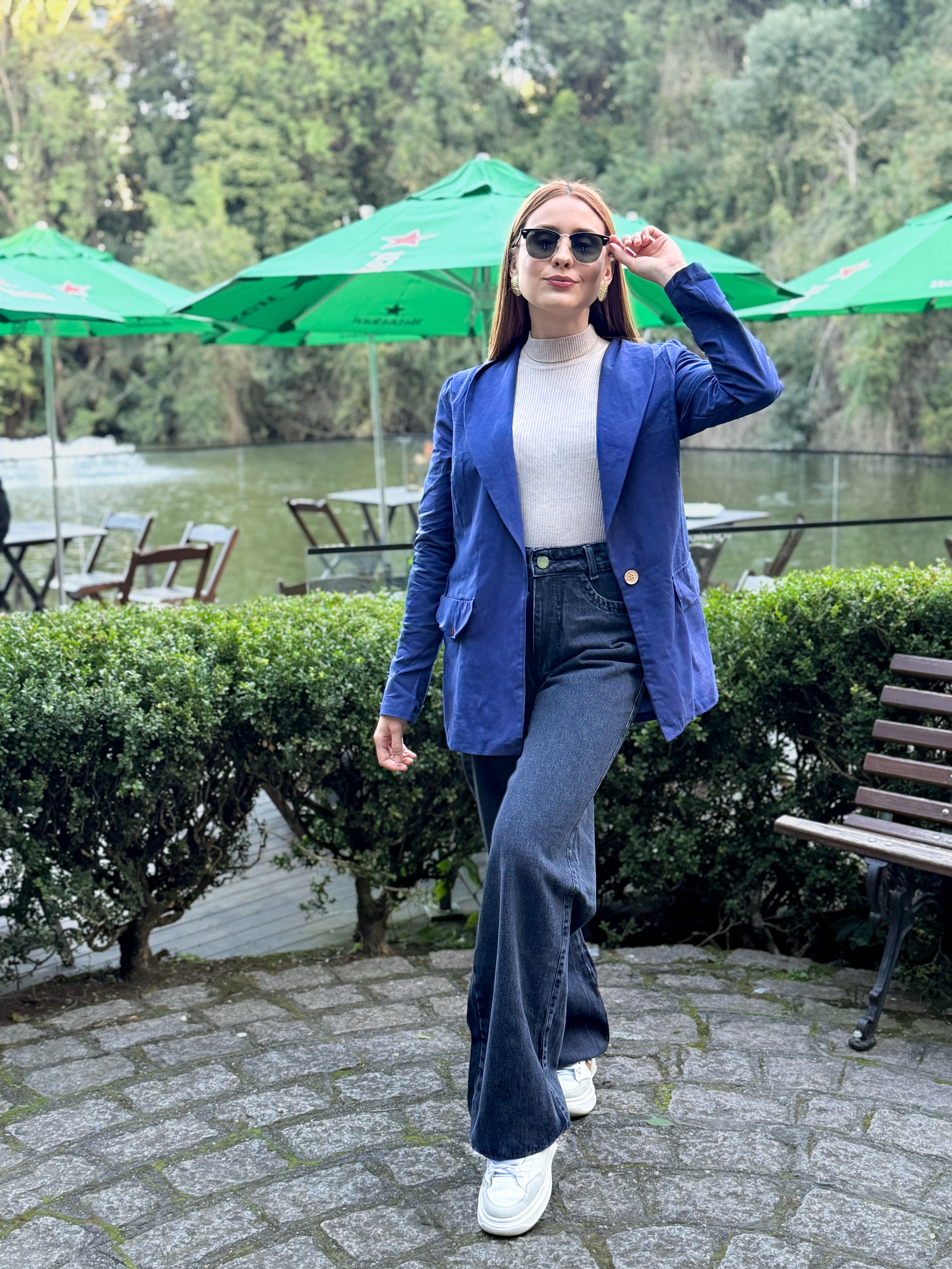 Calça Jeans Wide Leg Estonada Manu