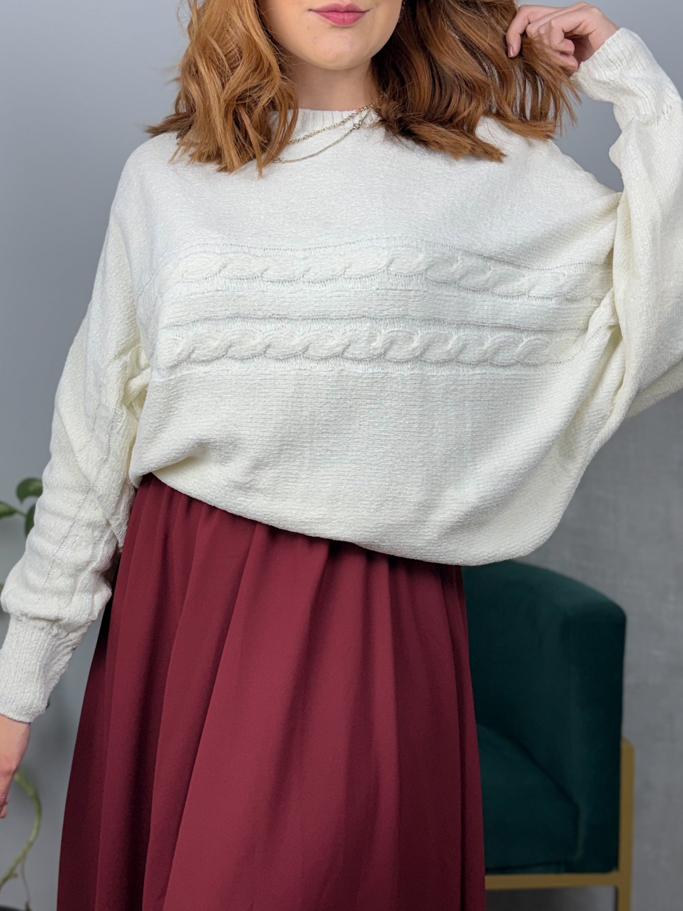 Blusa Tricot Chenille Morcego Dallas