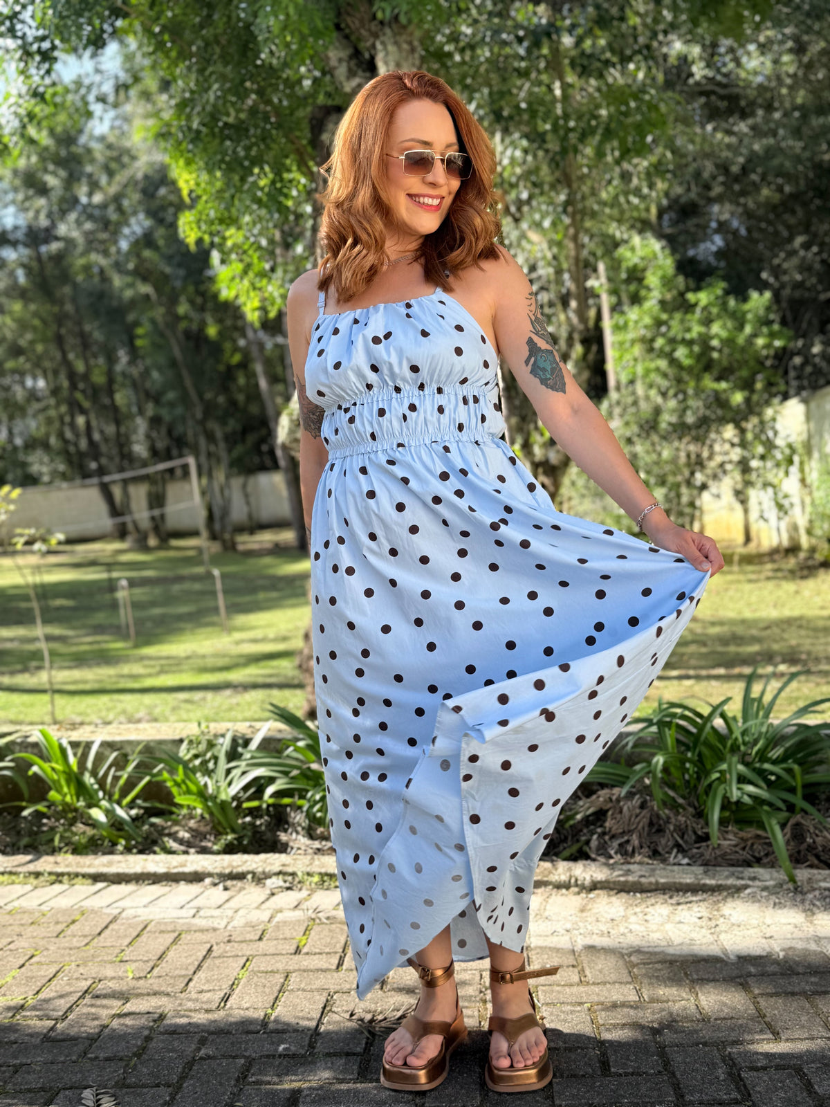 Vestido de Poá Cora