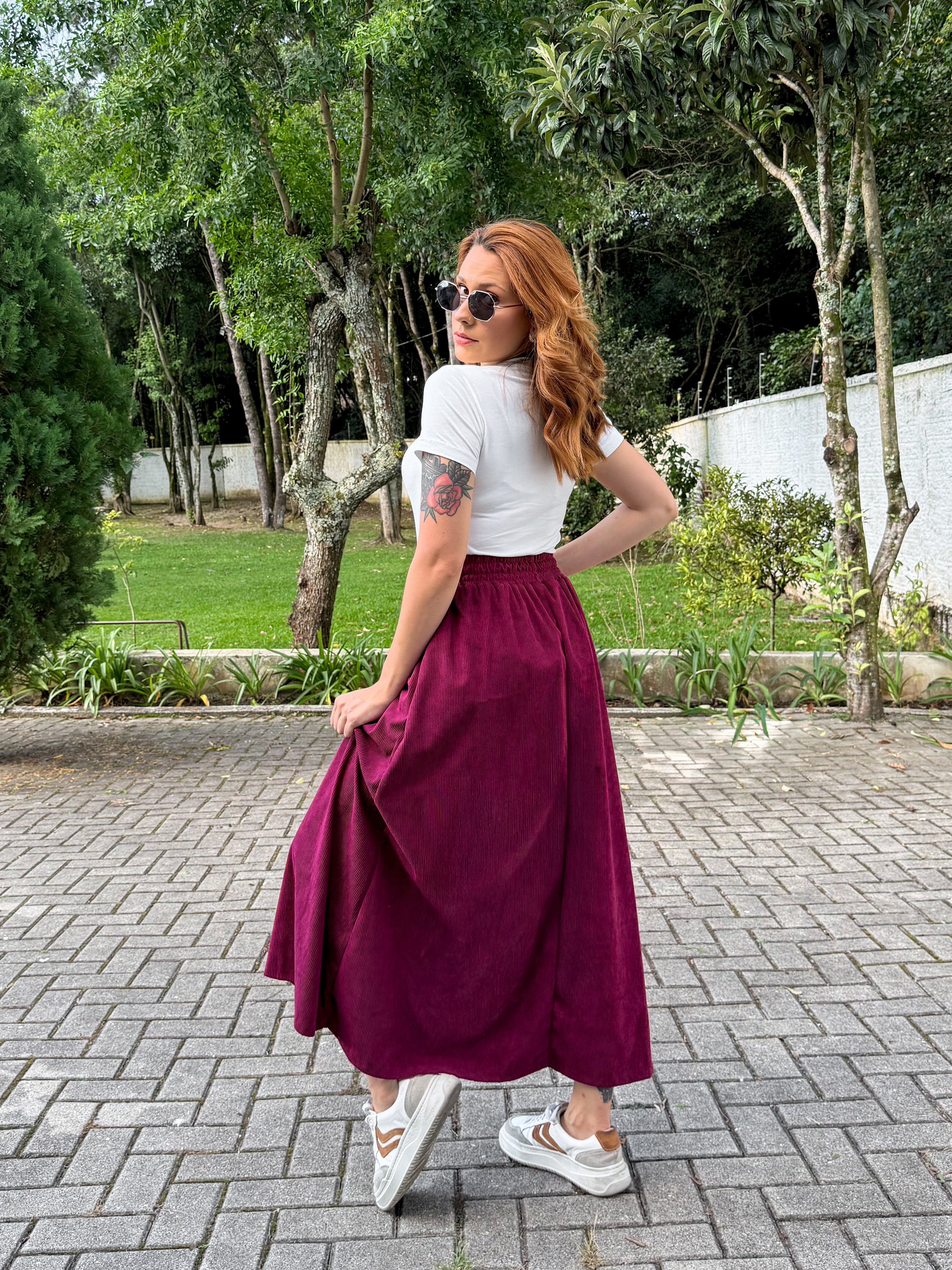 Saia Veludo Cotêle Bella