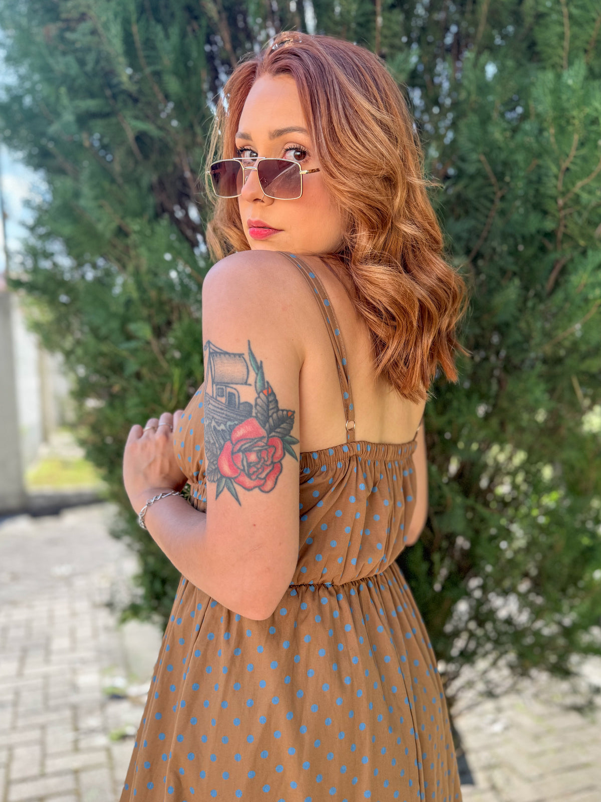 Vestido de Poá Cora
