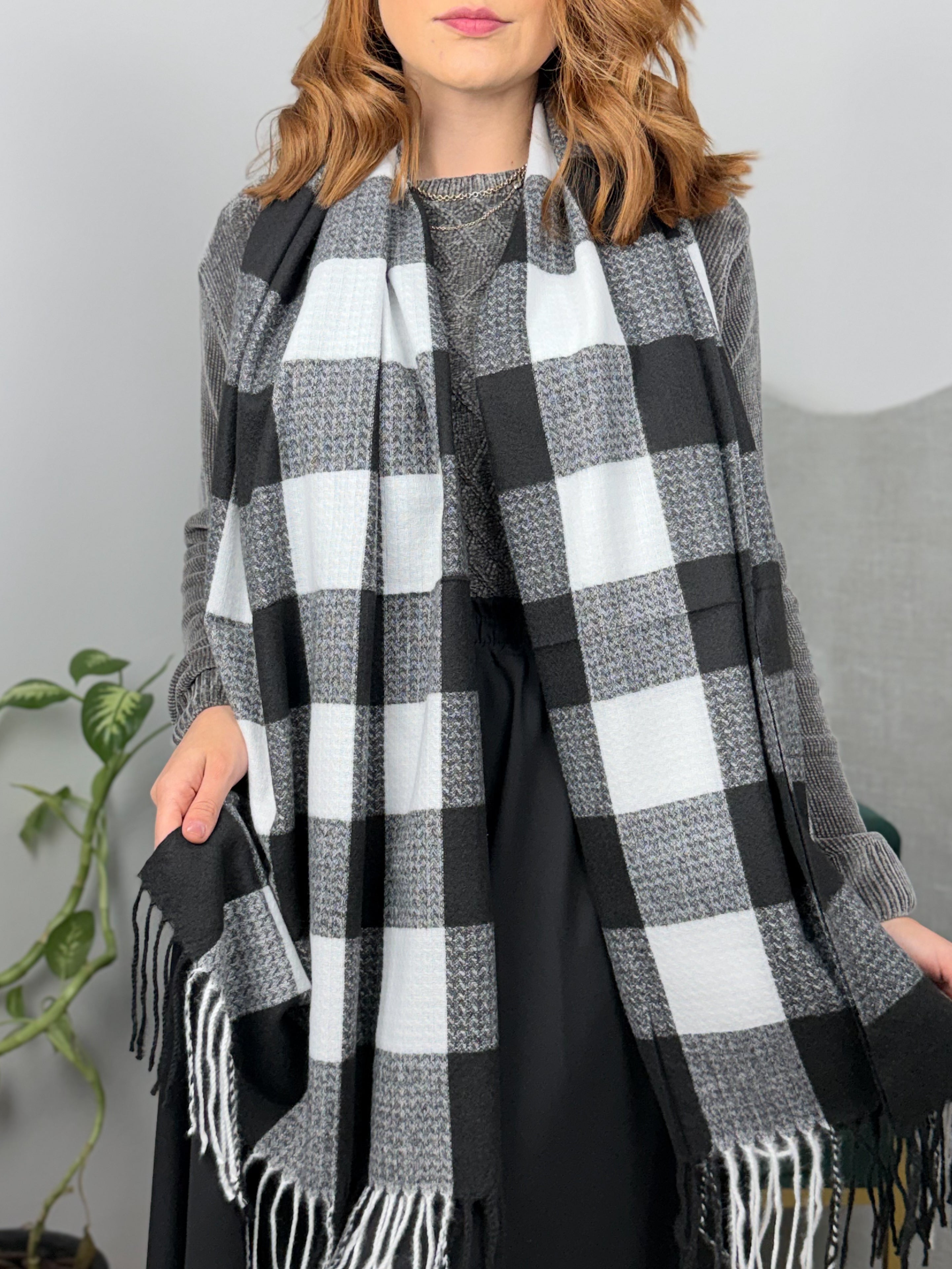 Cachecol Cashmere Xadrez