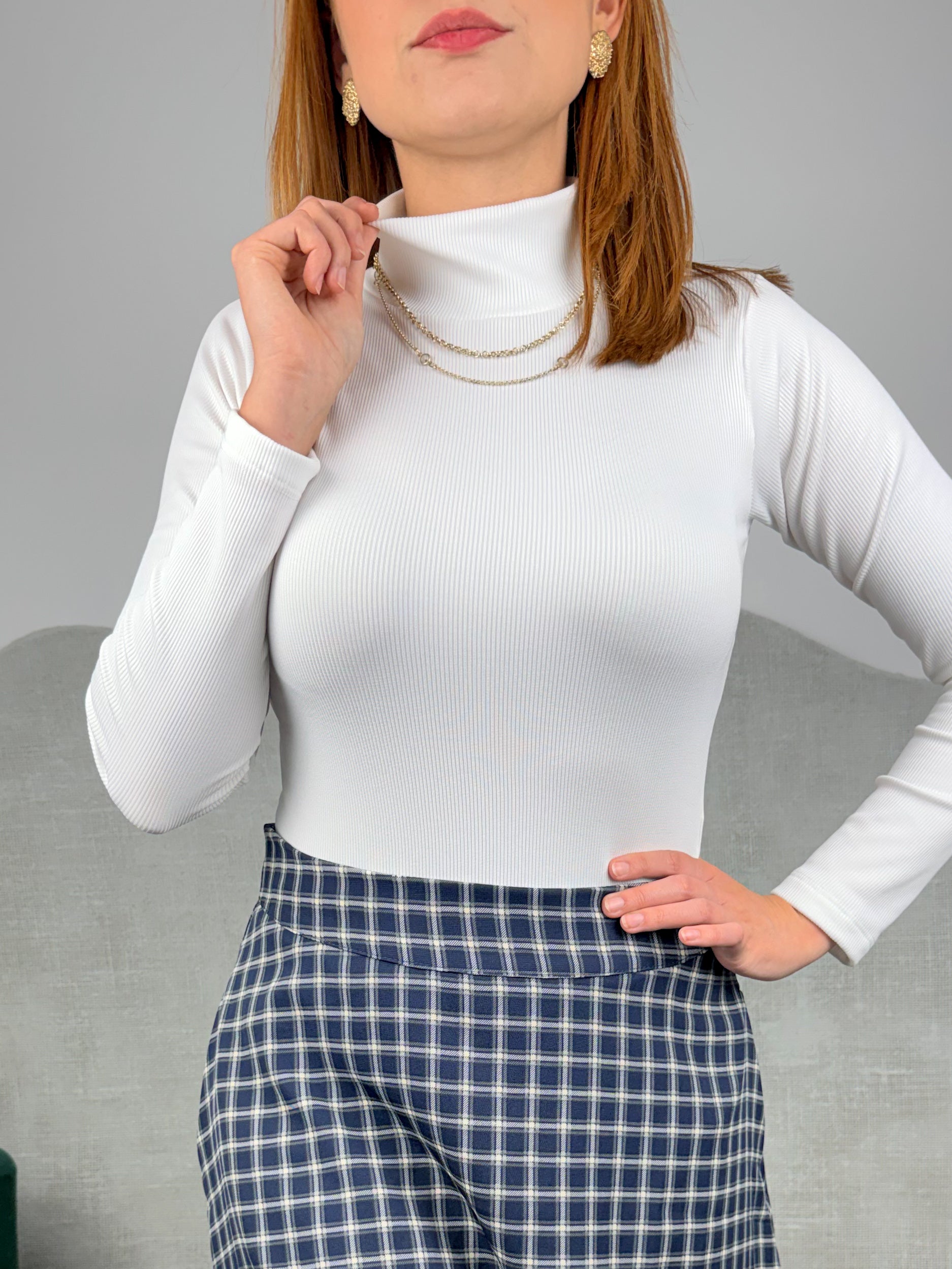 Blusa Térmica Canelada Gola Pisa