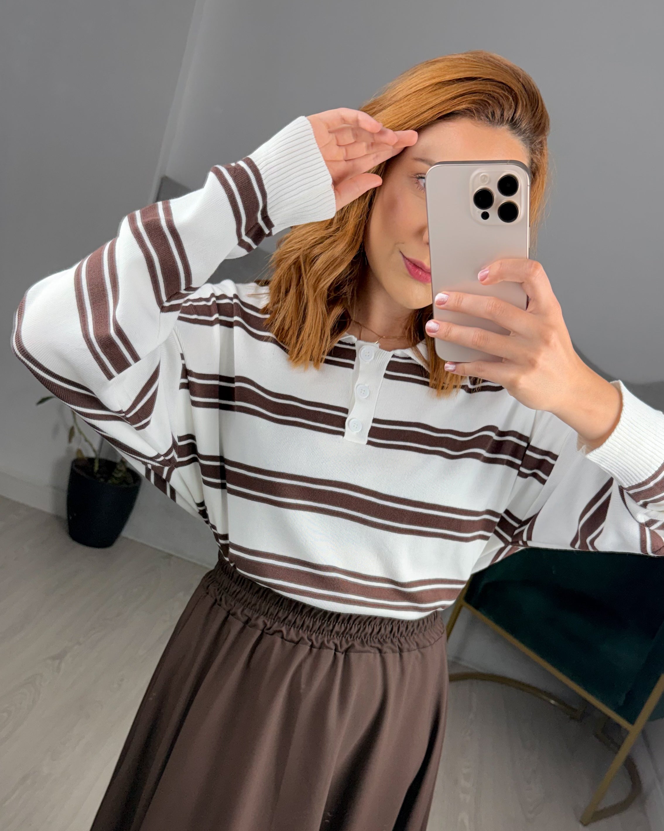 Blusão Listrado Tricot Modal Mônaco