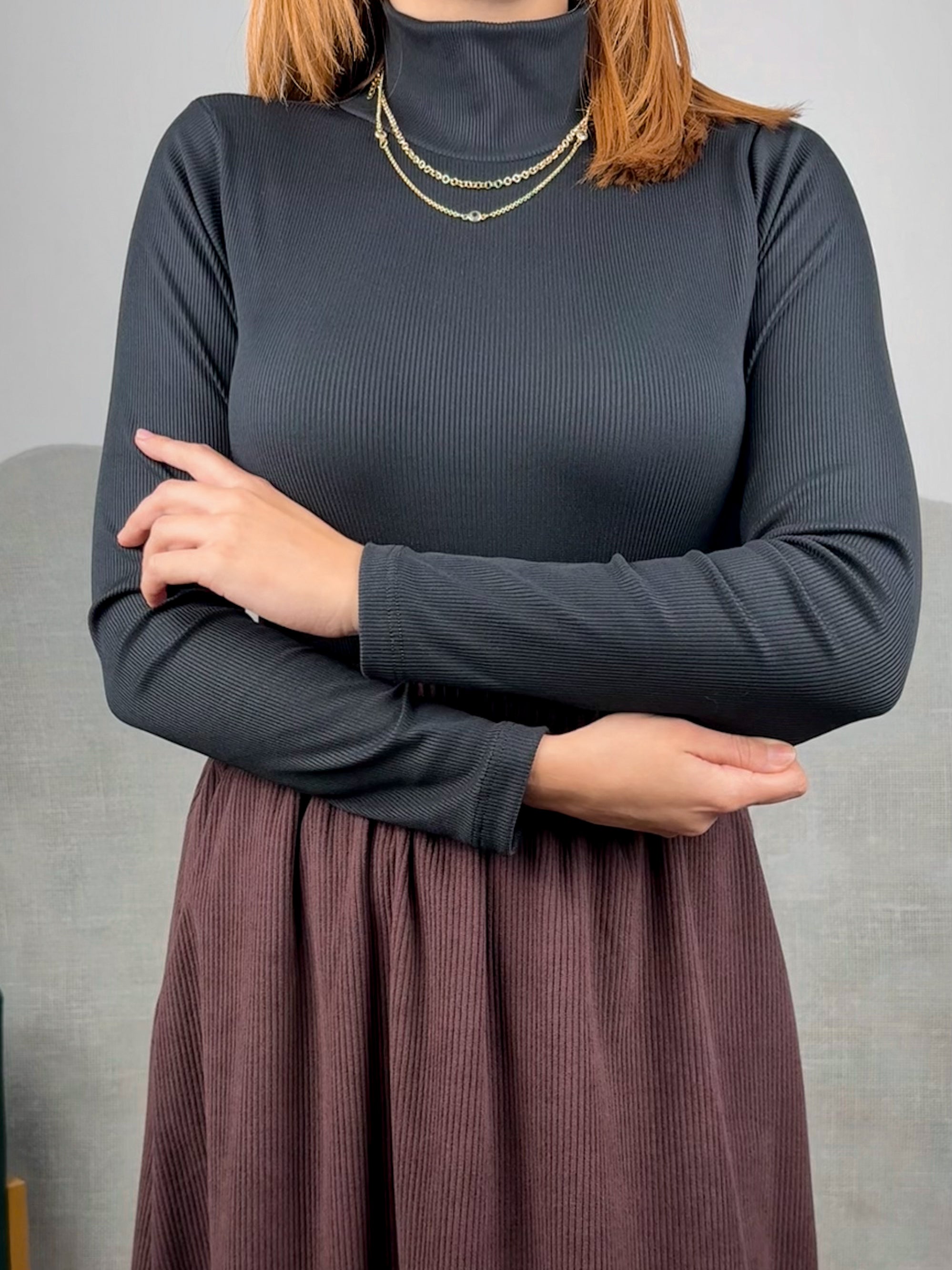 Blusa Térmica Canelada Gola Pisa