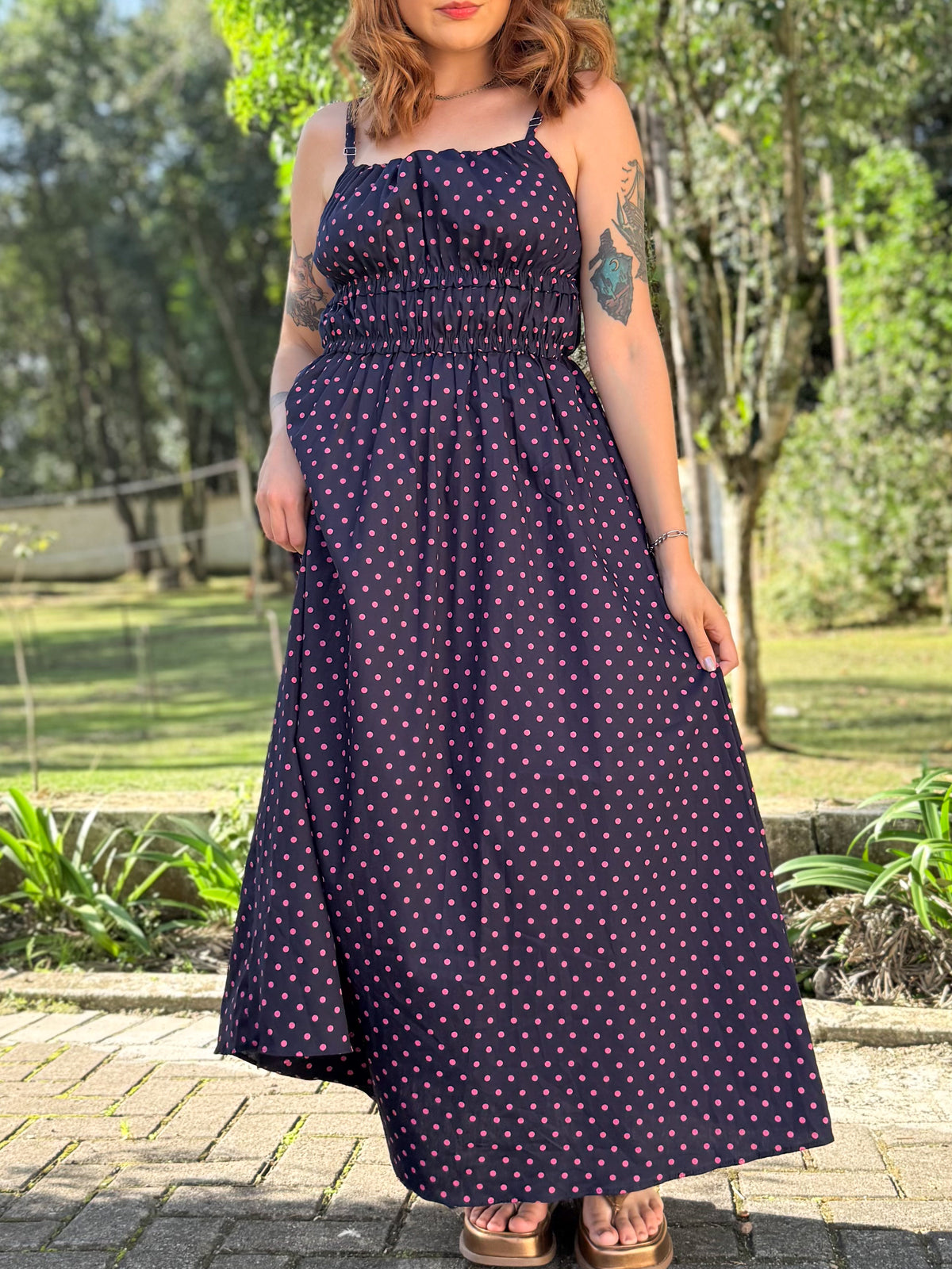 Vestido de Poá Cora