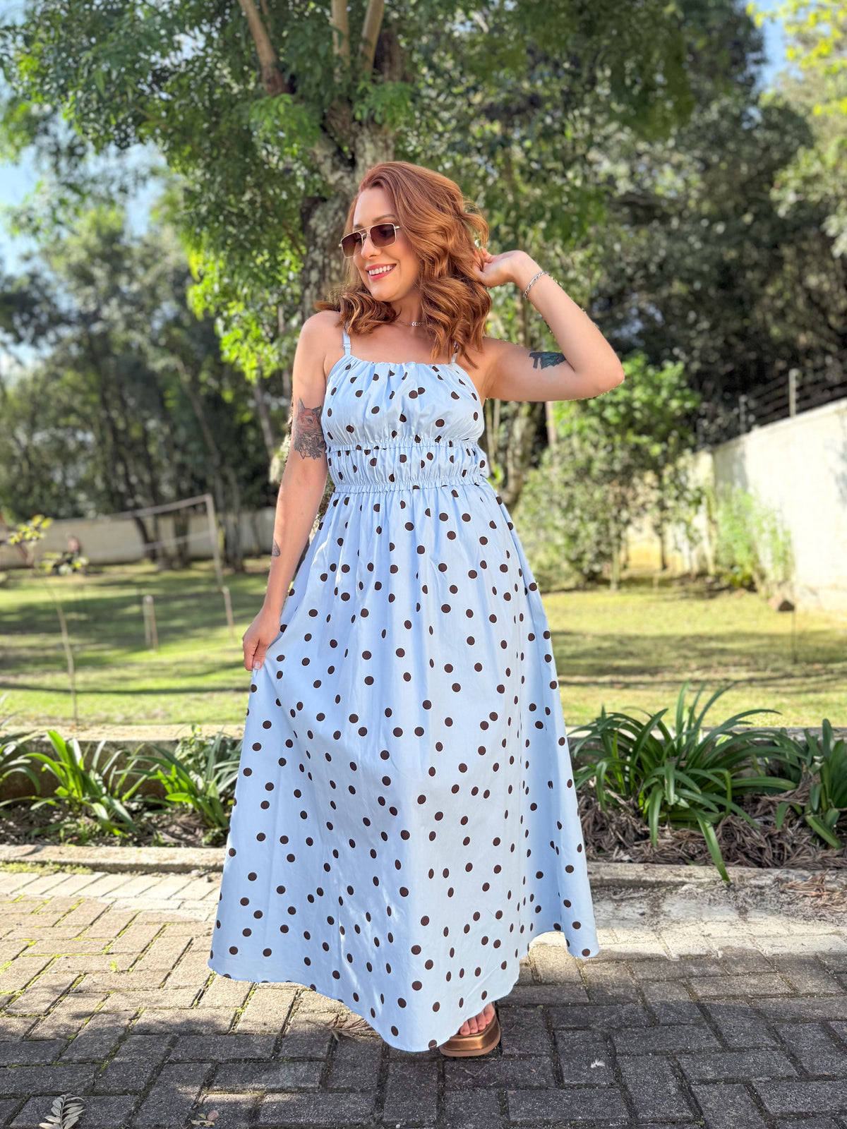 Vestido de Poá Cora