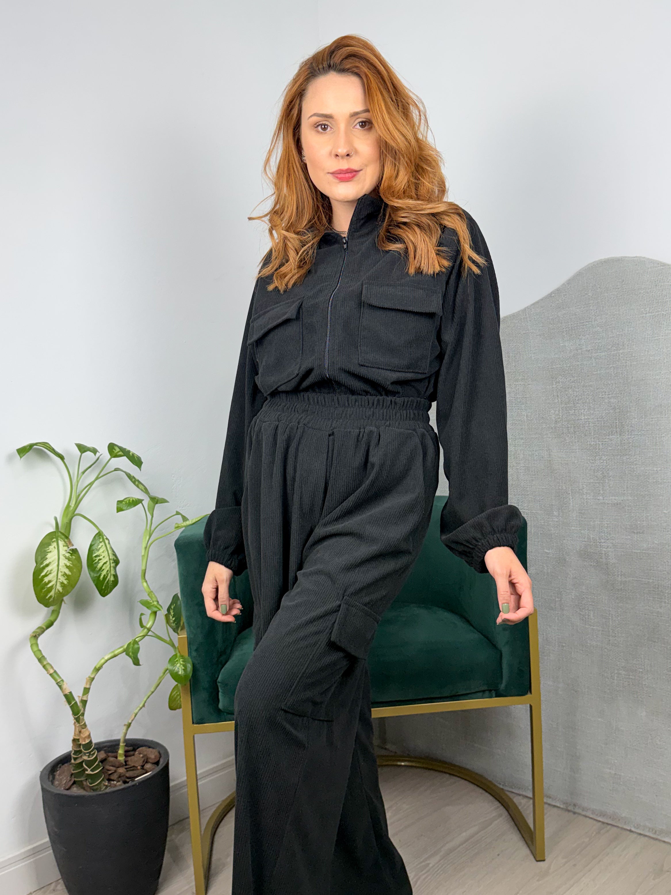 Conjunto Veludo Cotelê Isabella