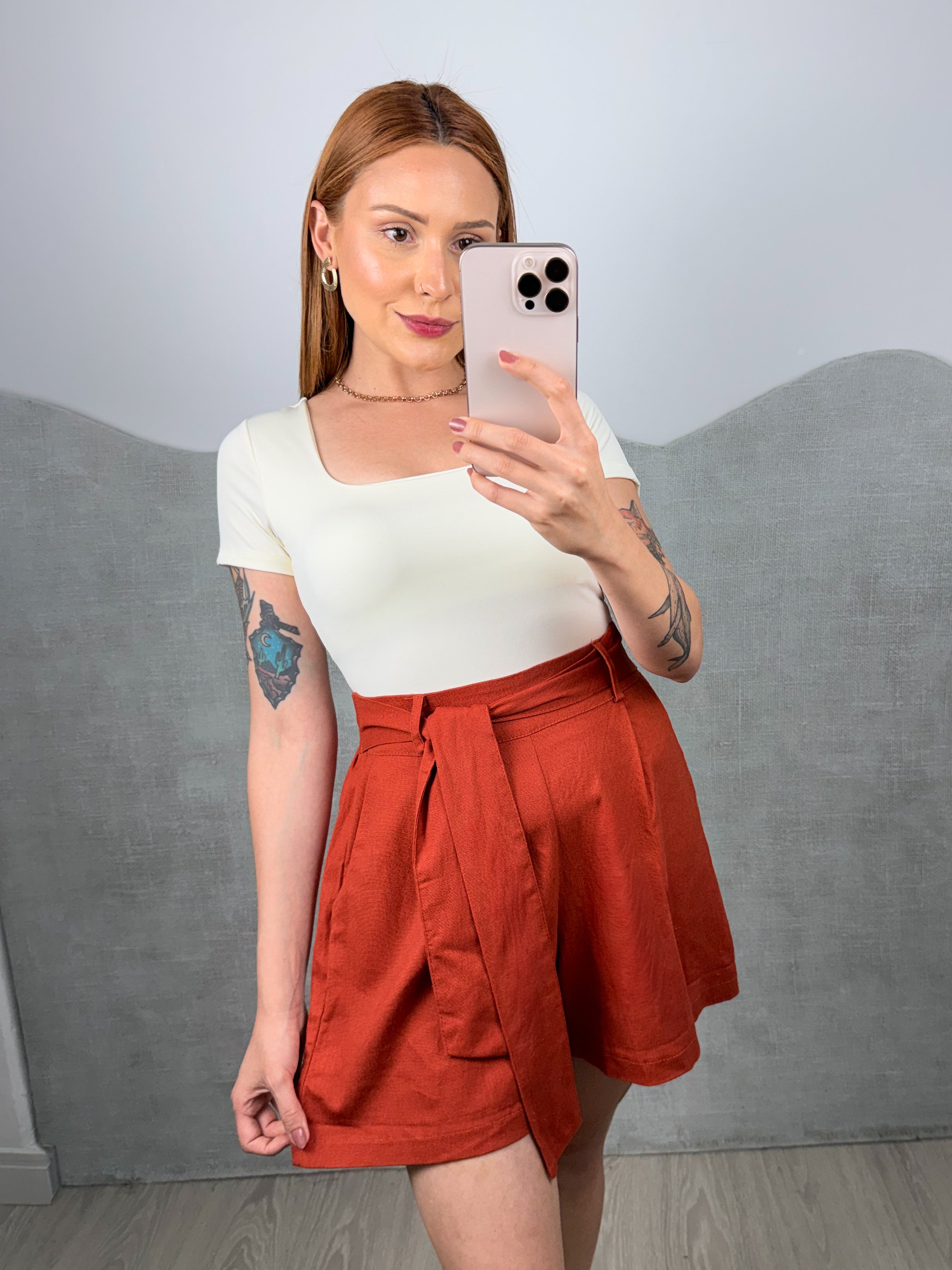 Shorts Linho C/ Amarração