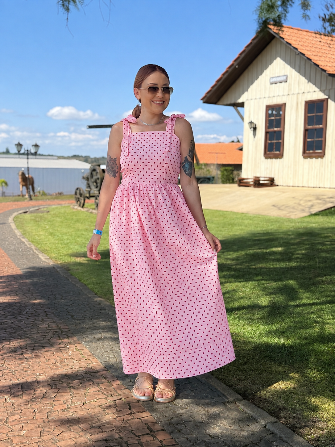 Vestido Poá Aline