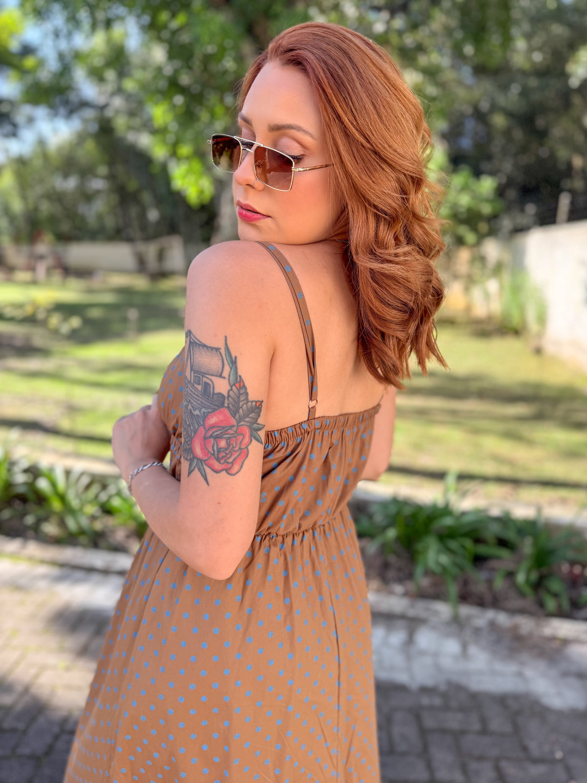 Vestido de Poá Cora