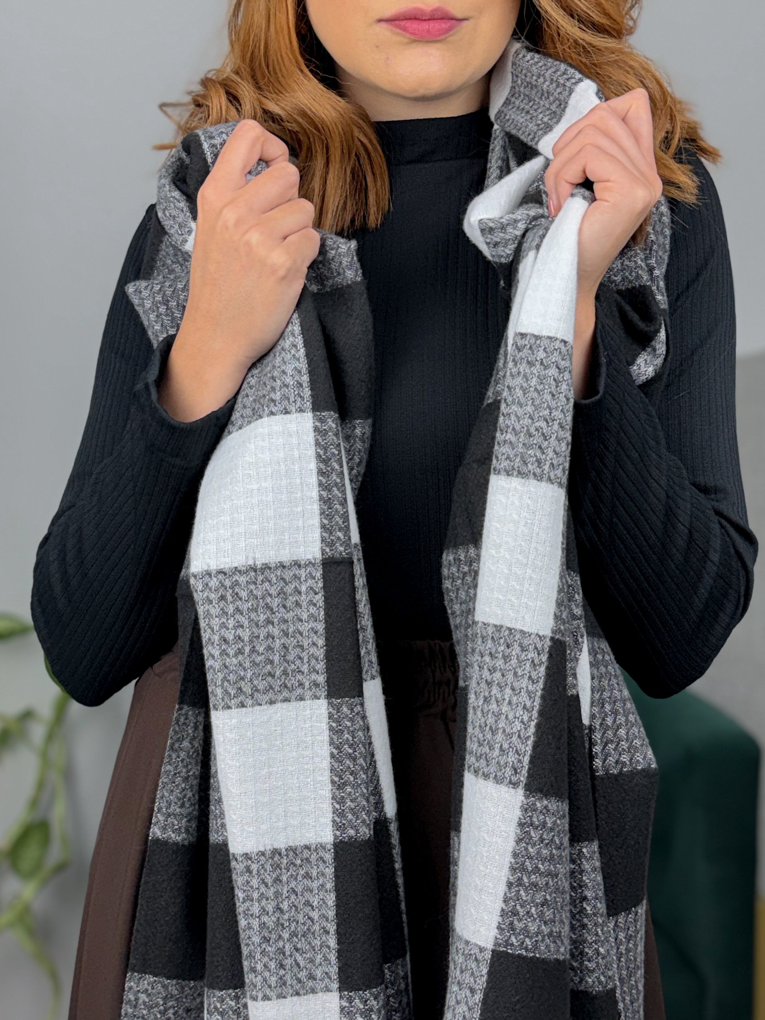 Cachecol Cashmere Xadrez