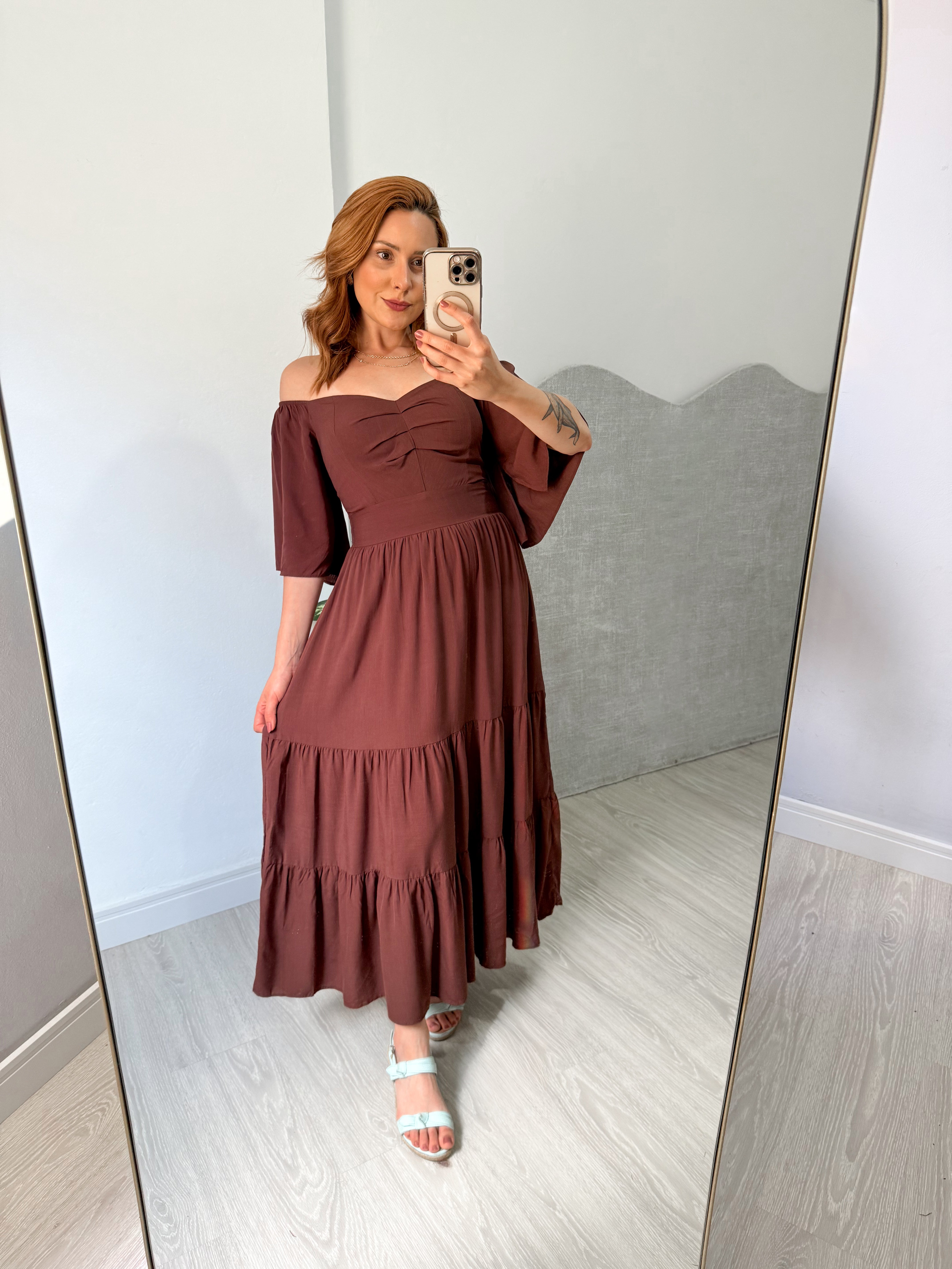 Vestido de Viscose Liso Ana