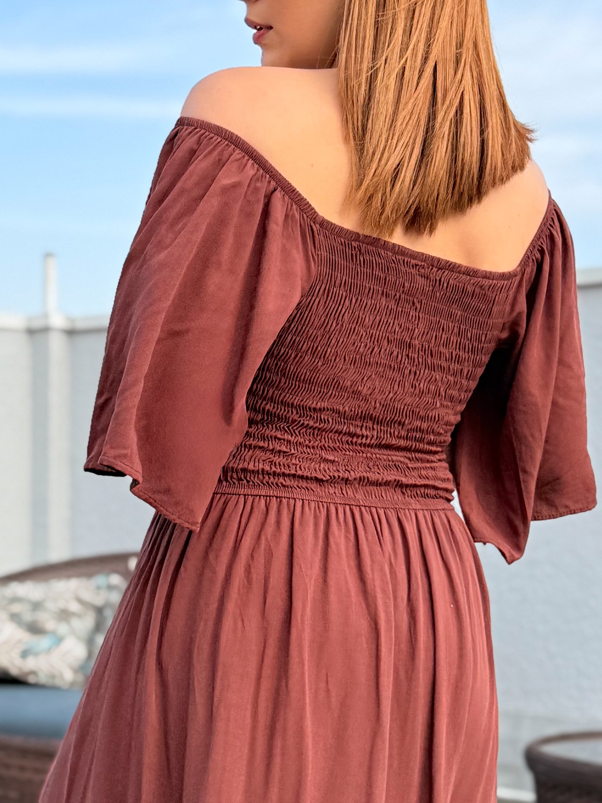 Vestido de Viscose Liso Ana