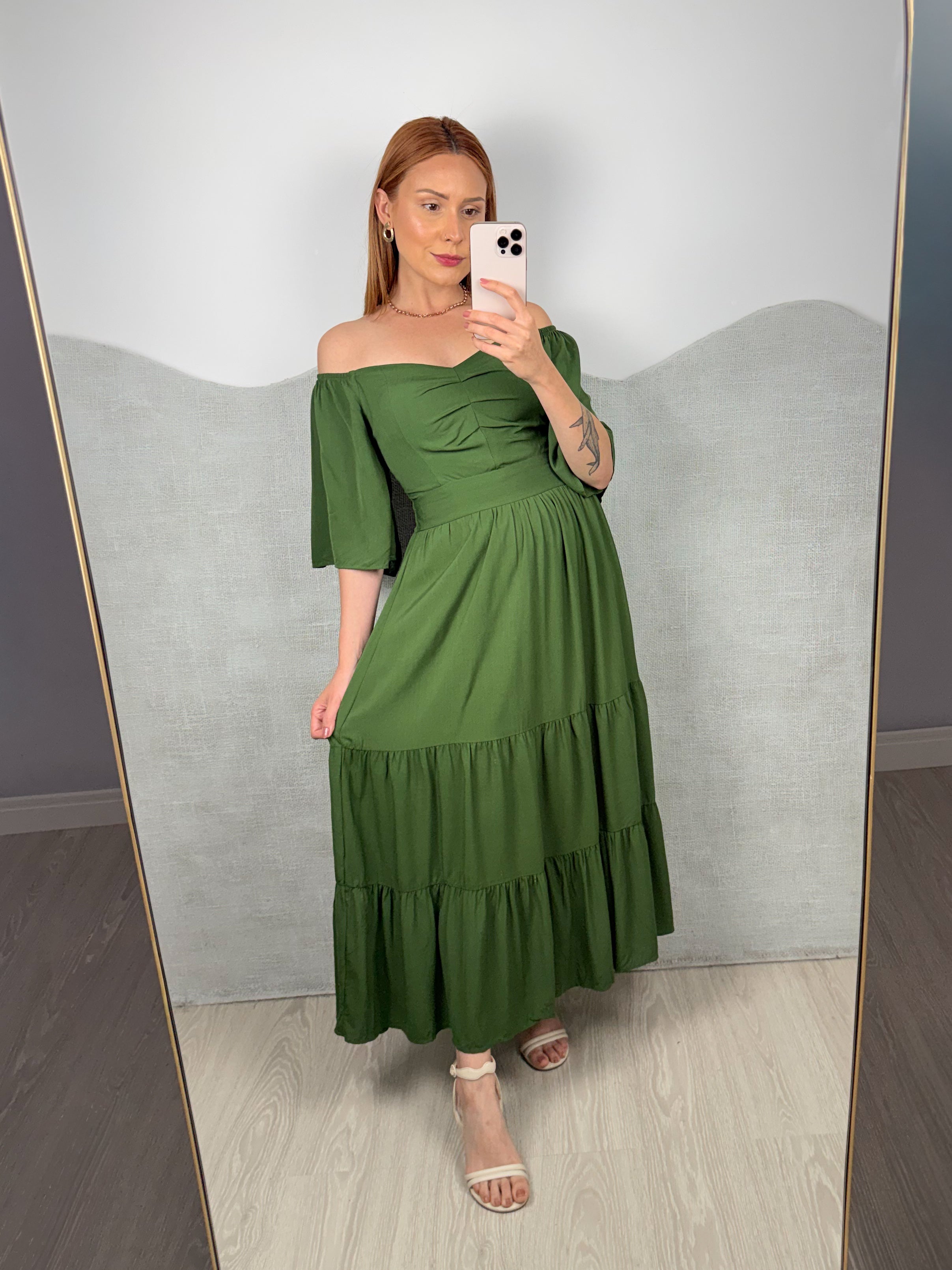 Vestido de Viscose Liso Ana