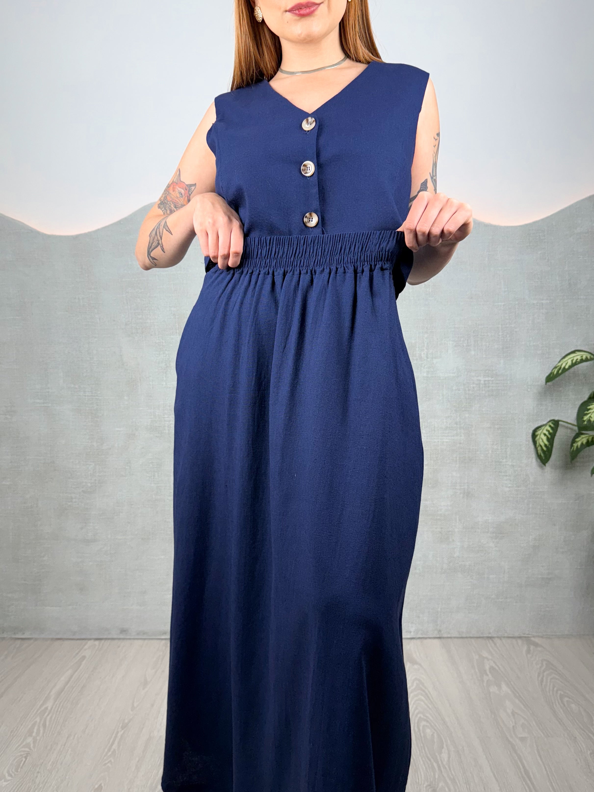 Conjunto de Linho Catarina Colete e Saia