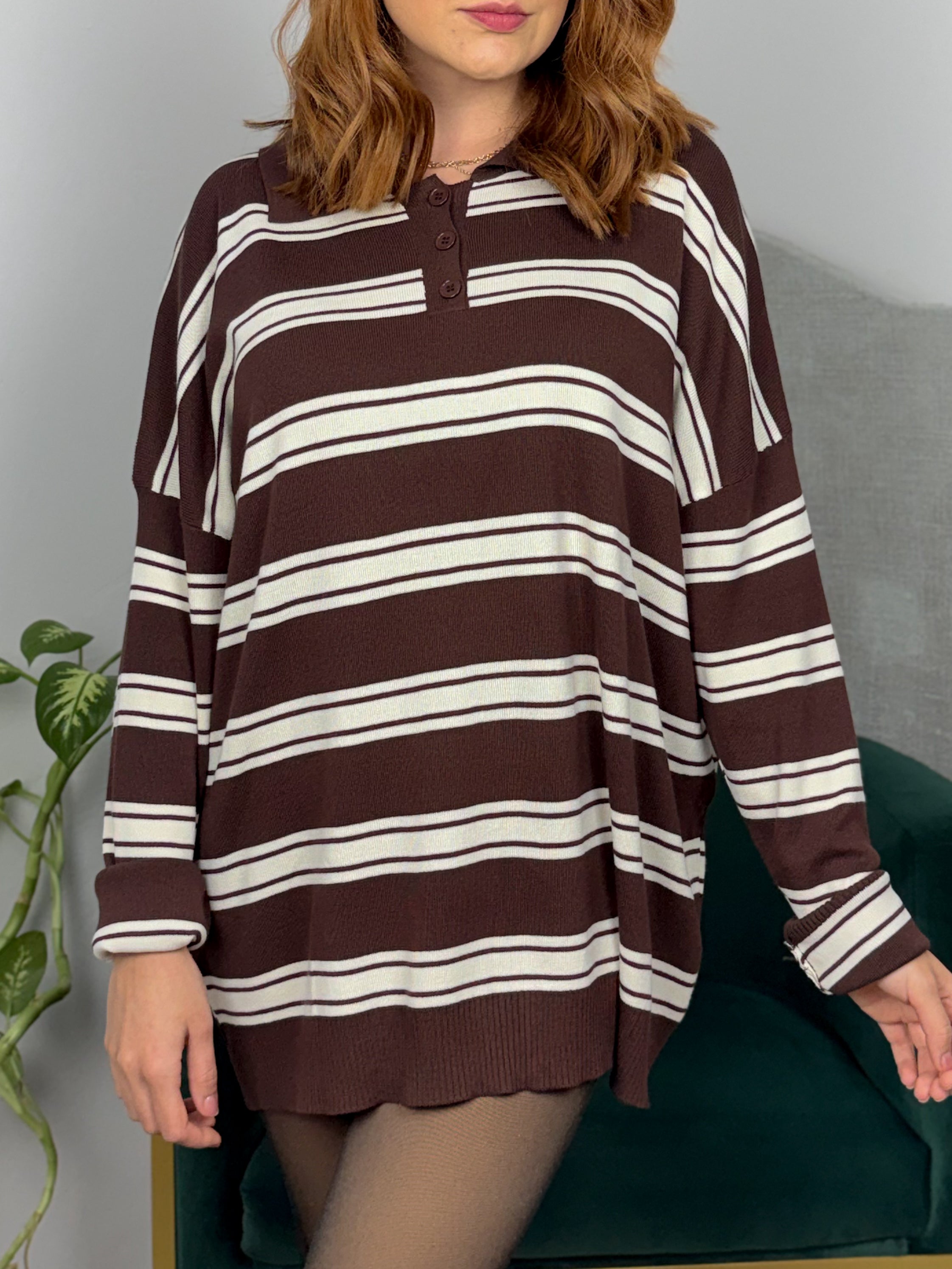 Blusão Listrado Tricot Modal Mônaco