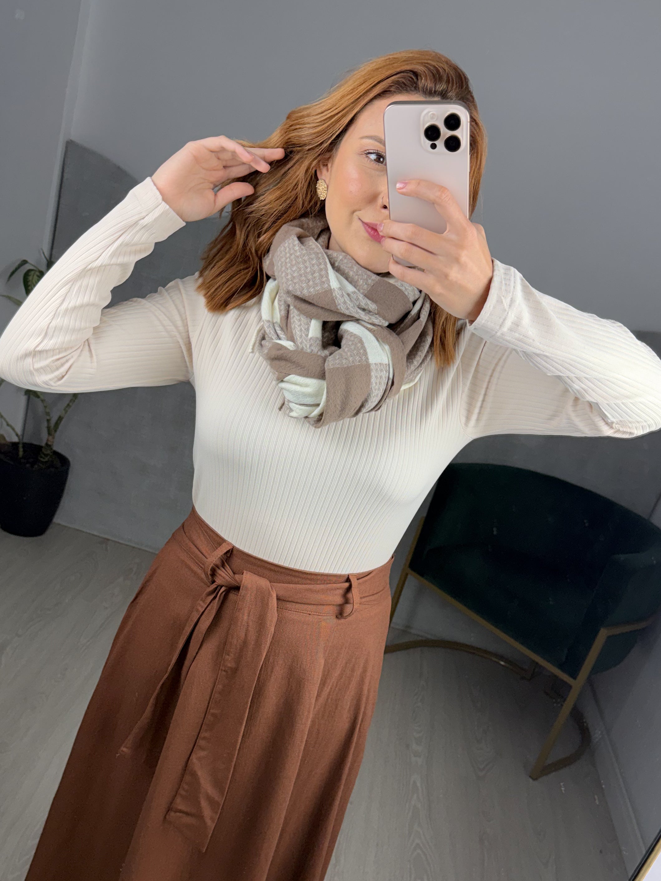 Cachecol Cashmere Xadrez