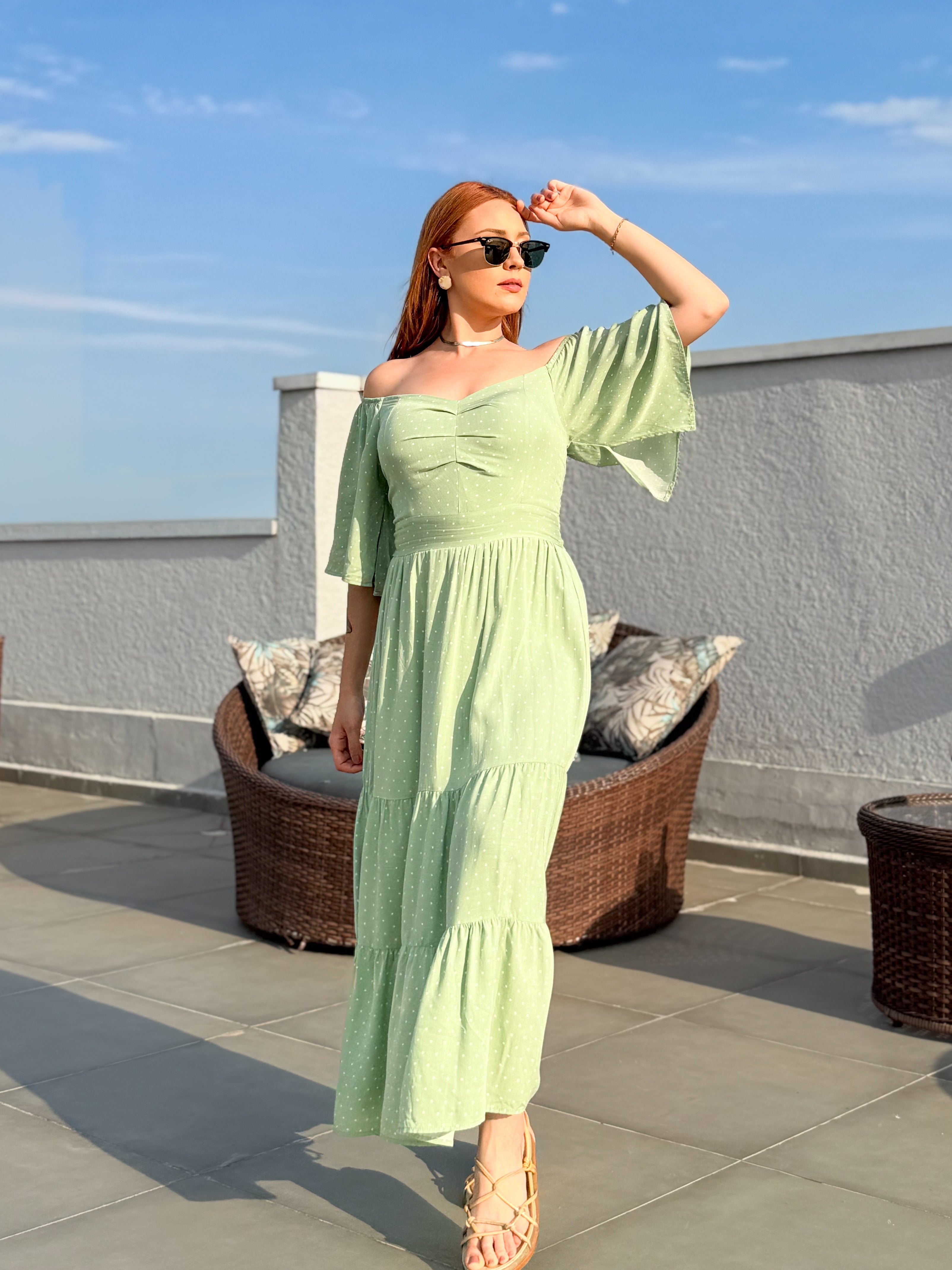 Vestido de Viscose Poá Ana