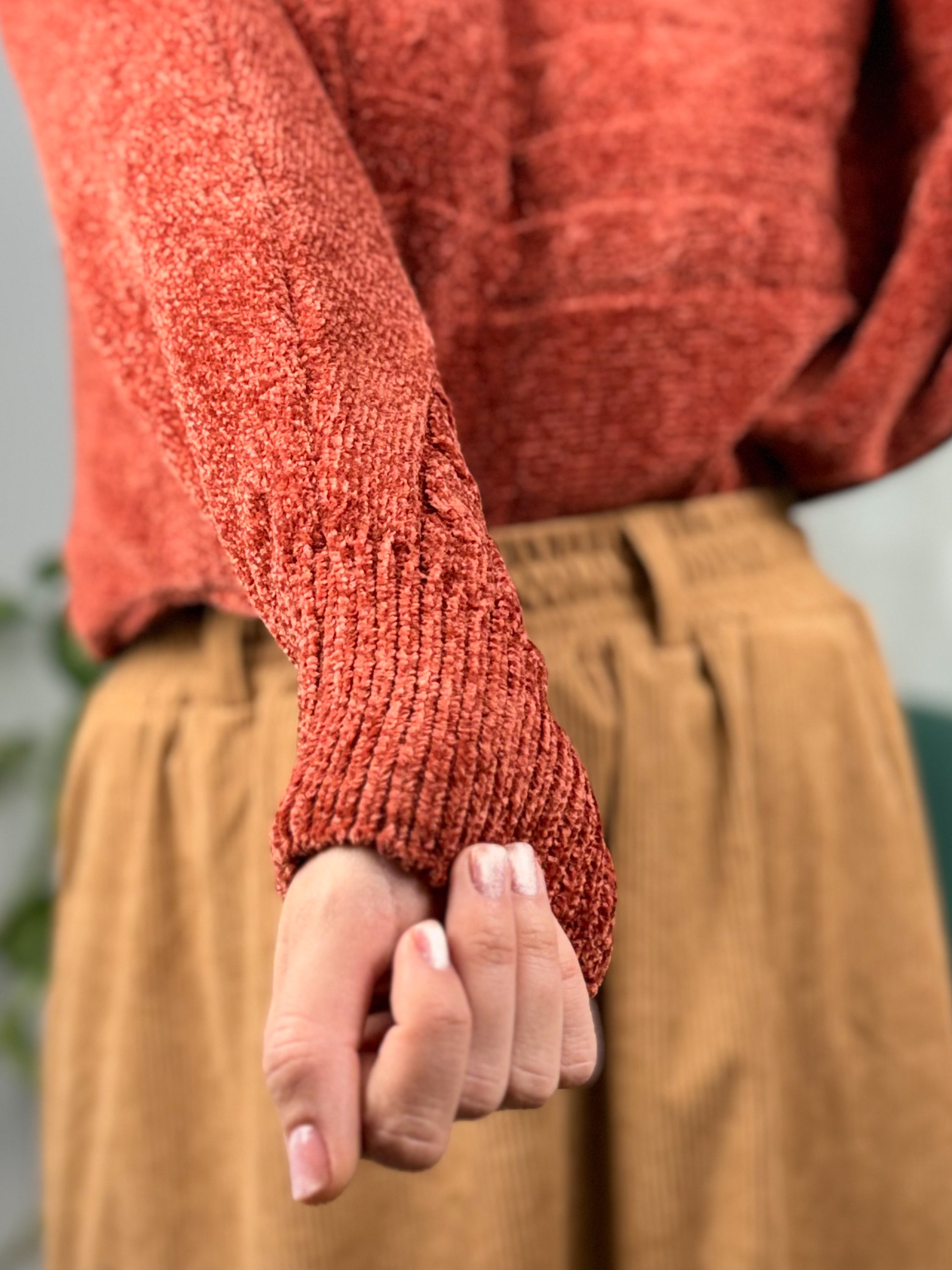 Blusa Tricot Chenille Morcego Dallas