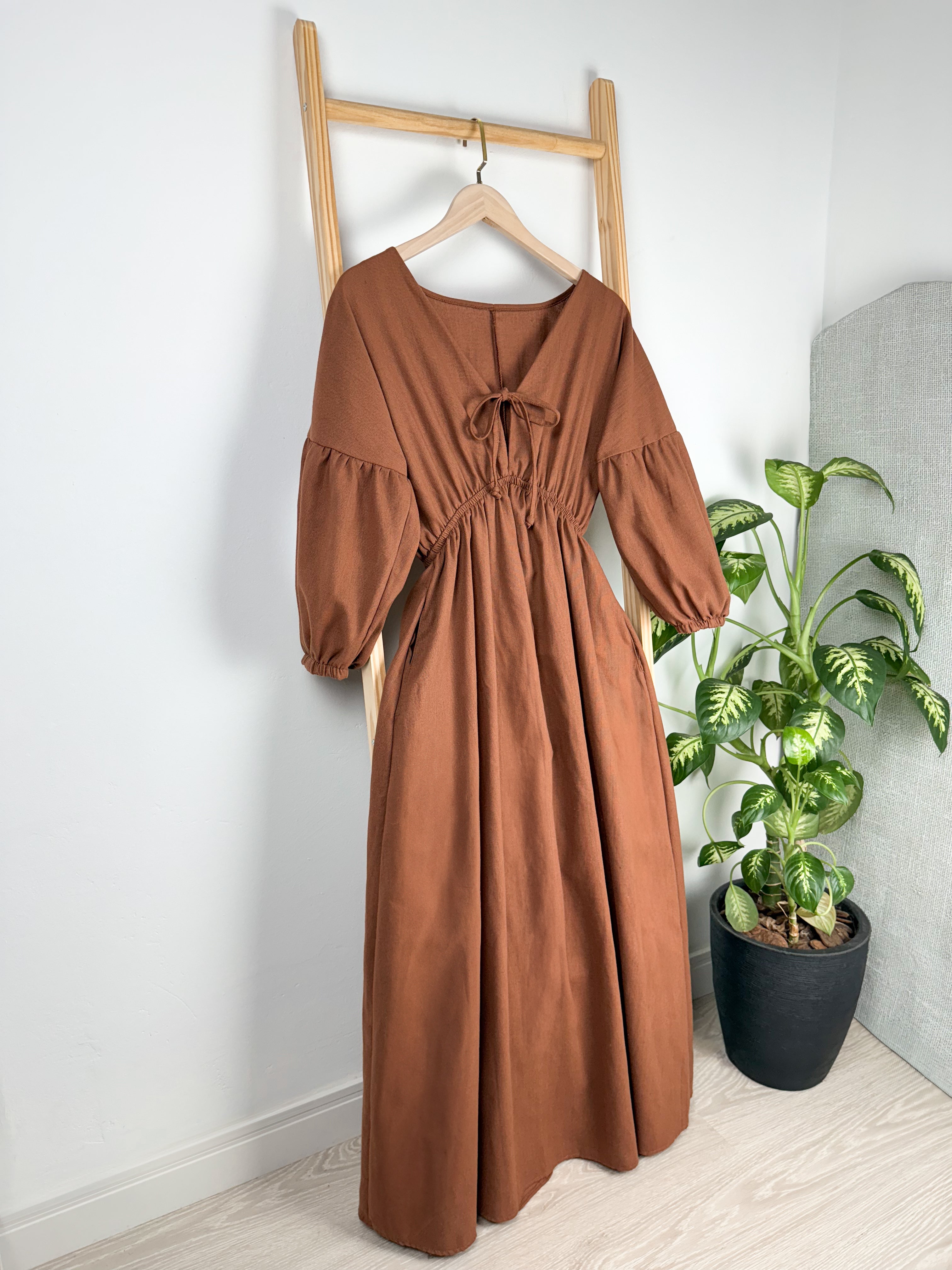 Vestido de Linho Mel