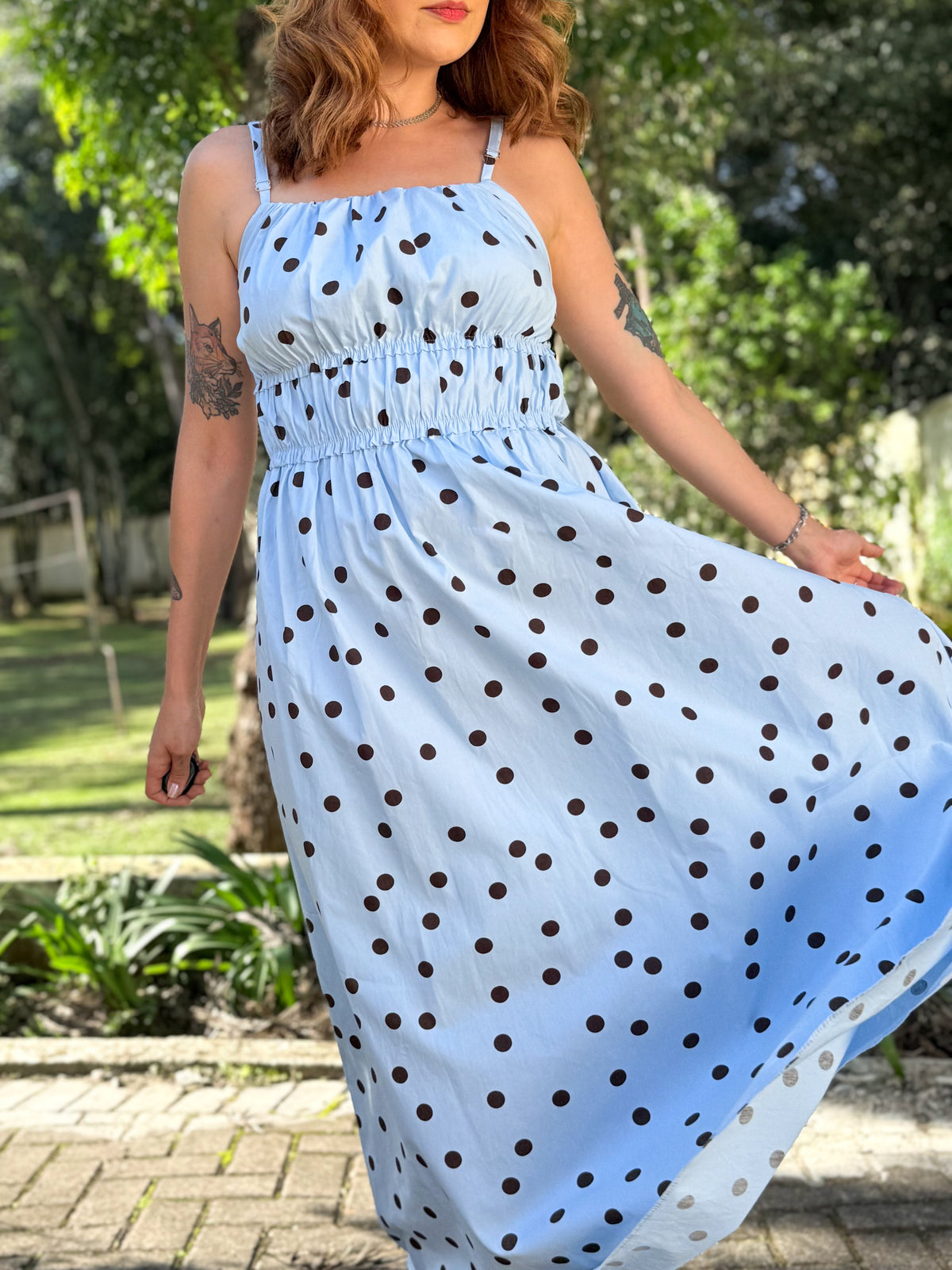 Vestido de Poá Cora