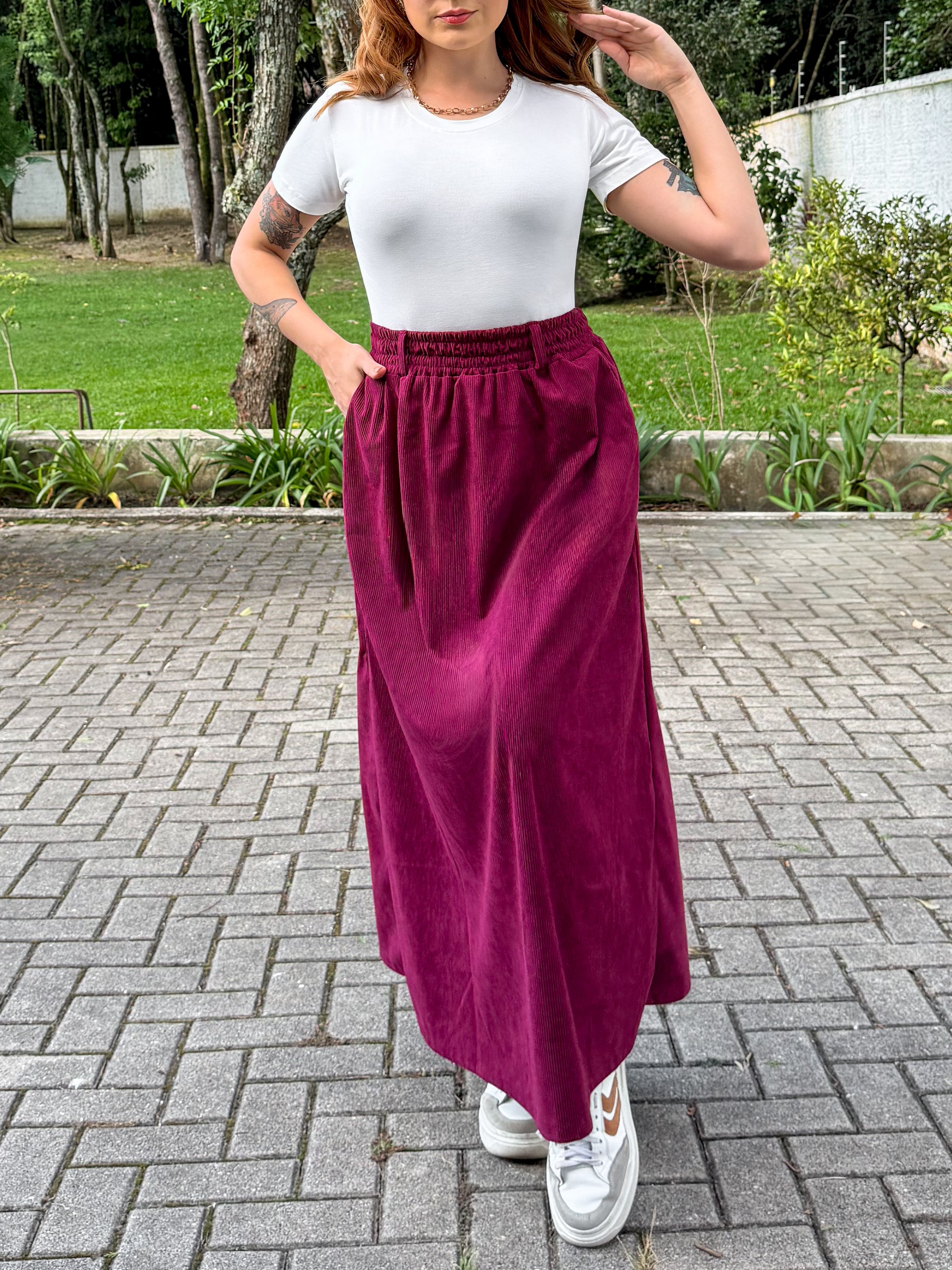 Saia Veludo Cotêle Bella