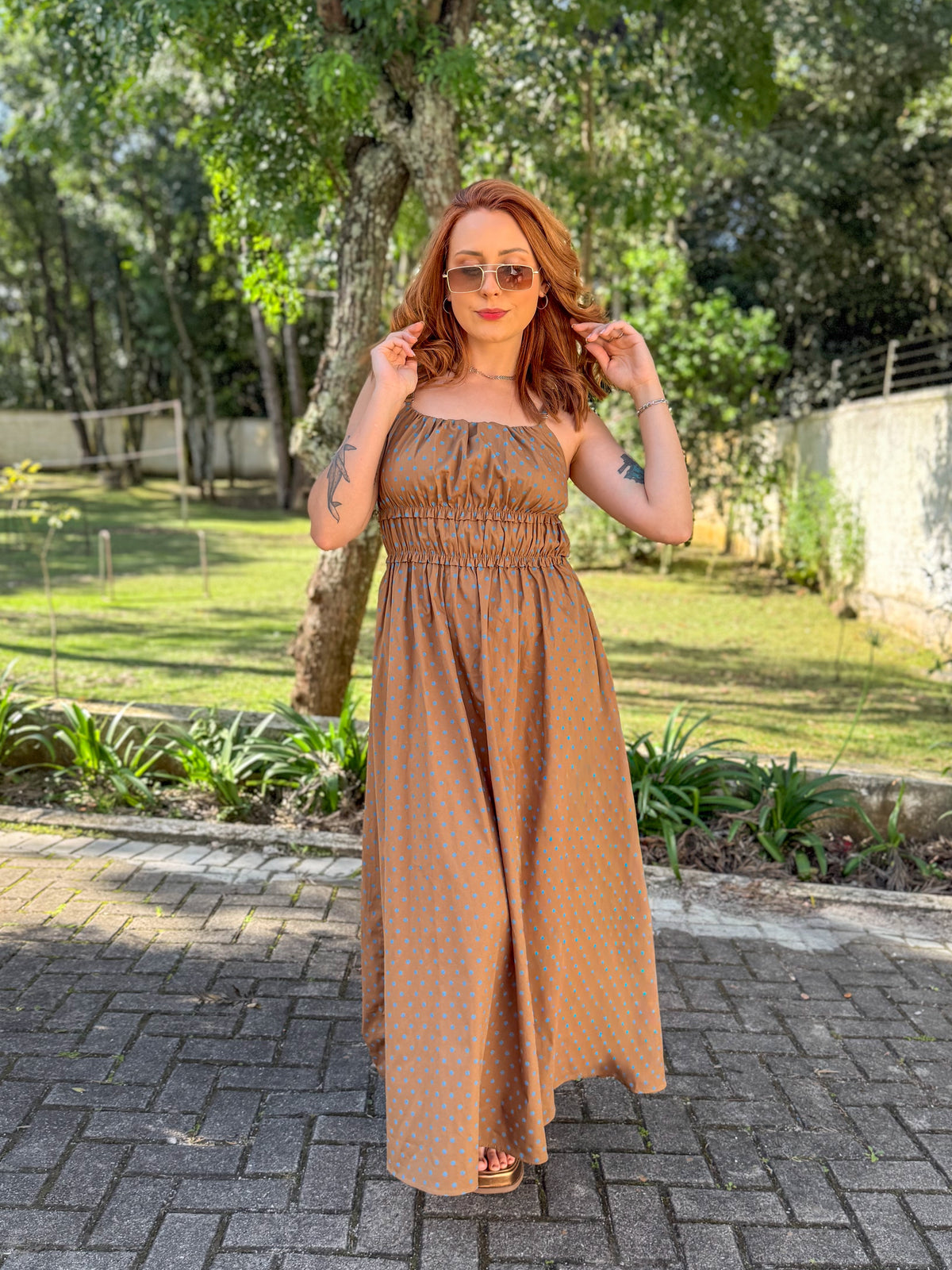 Vestido de Poá Cora
