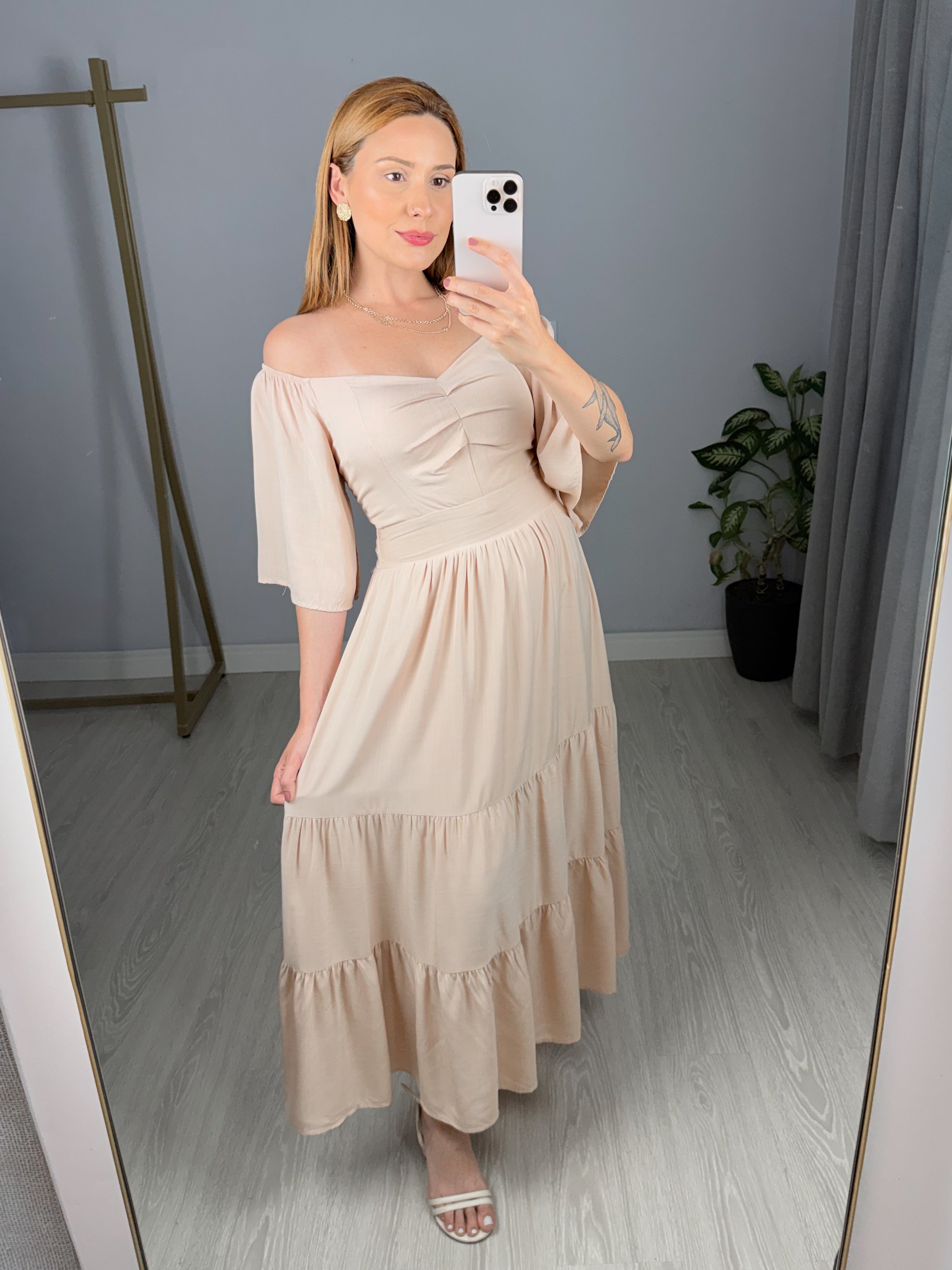 Vestido de Viscose Liso Ana