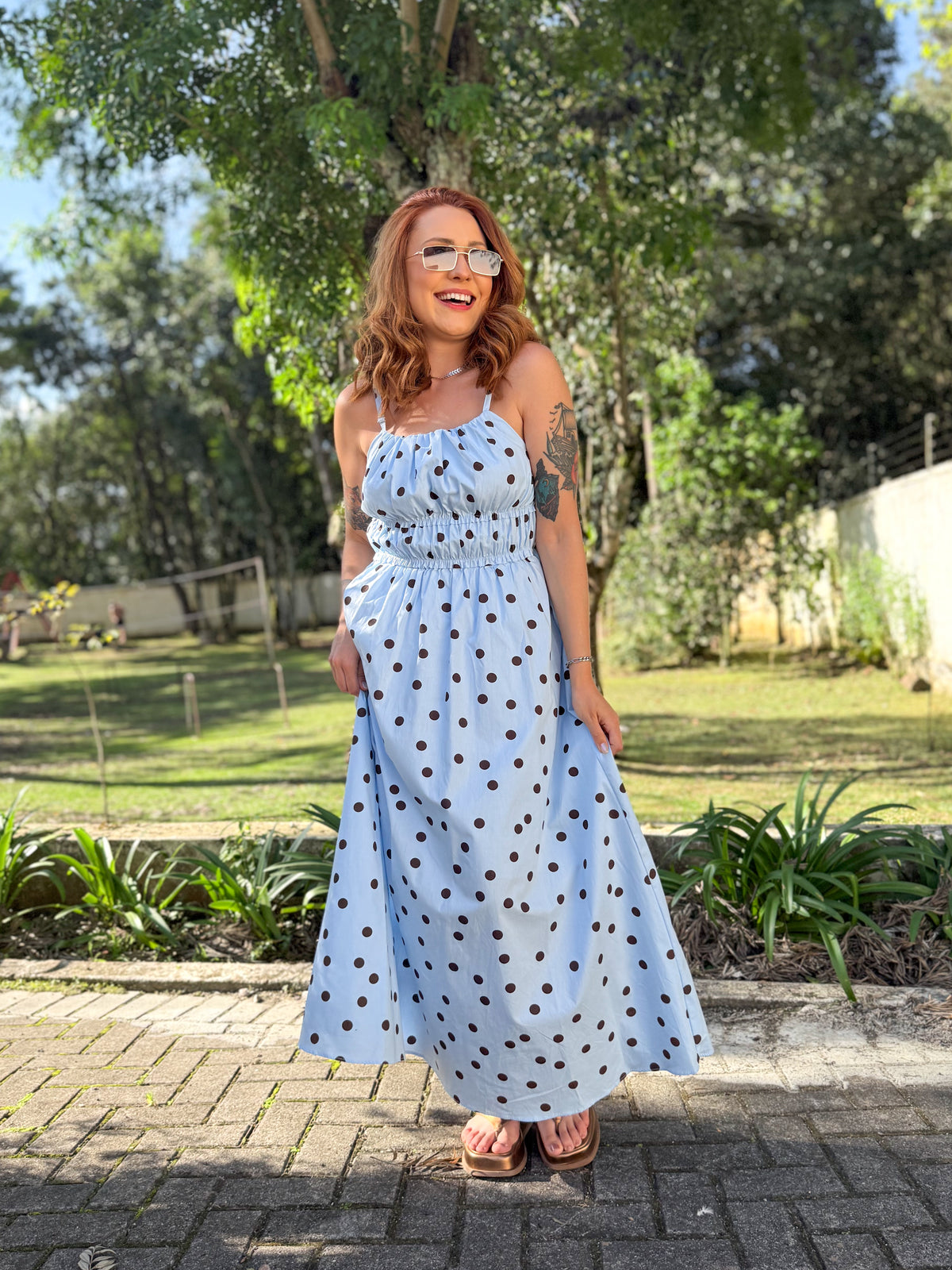 Vestido de Poá Cora